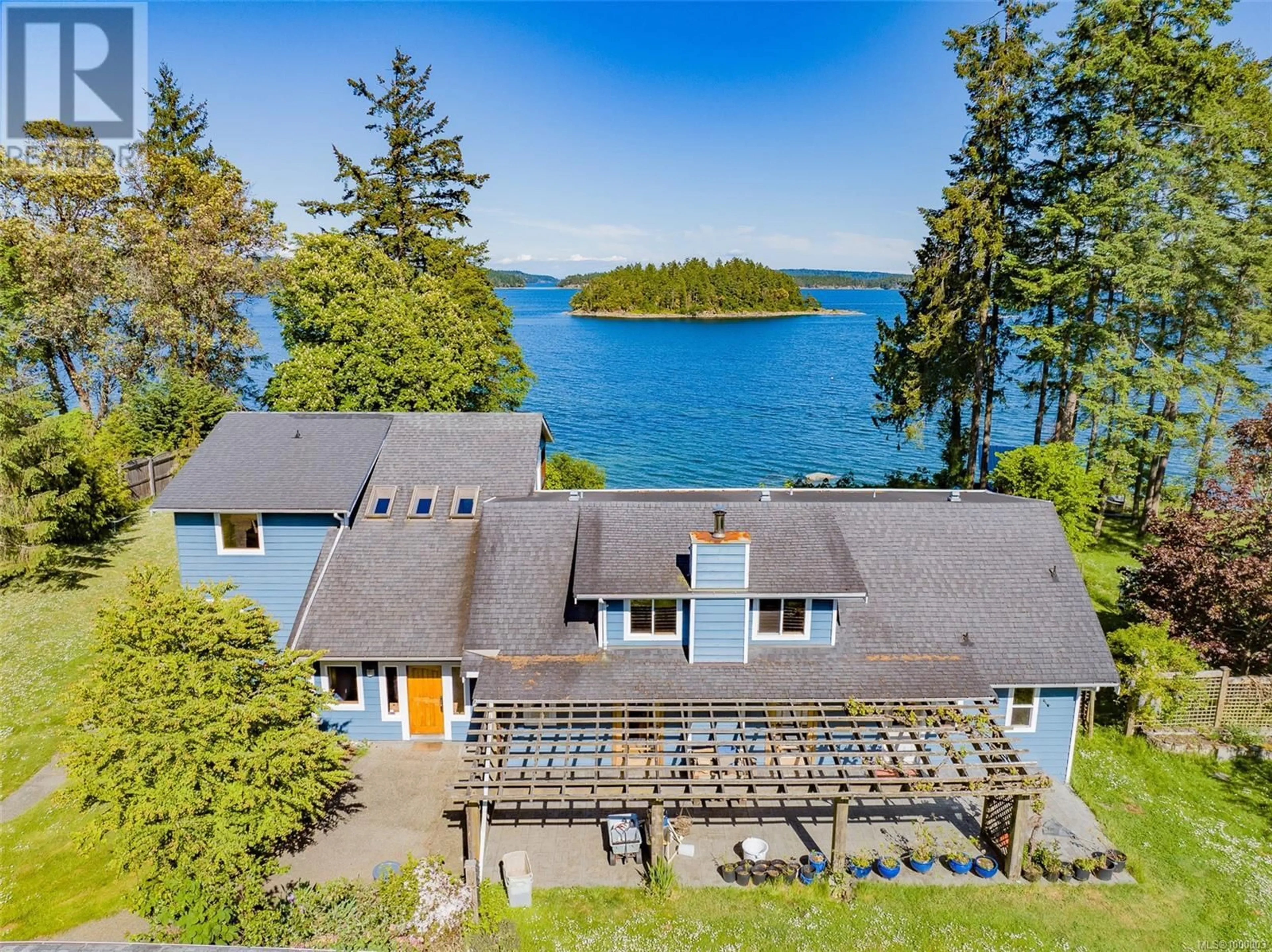 A pic from outside/outdoor area/front of a property/back of a property/a pic from drone, water/lake/river/ocean view for 1560 BREBBER ROAD, Nanaimo British Columbia V9R5K2