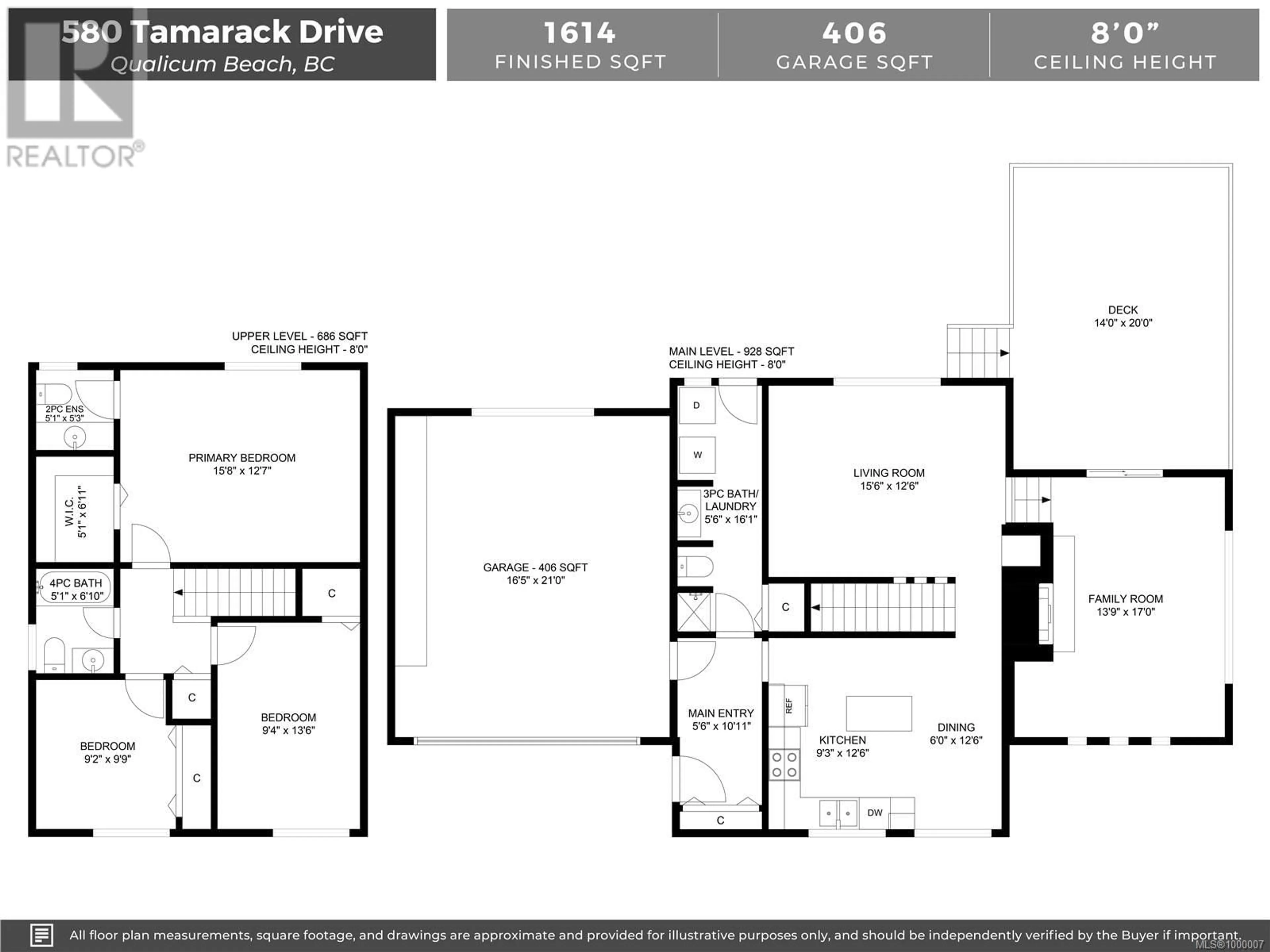 Floor plan for 580 TAMARACK DRIVE, Qualicum Beach British Columbia V9K1A7