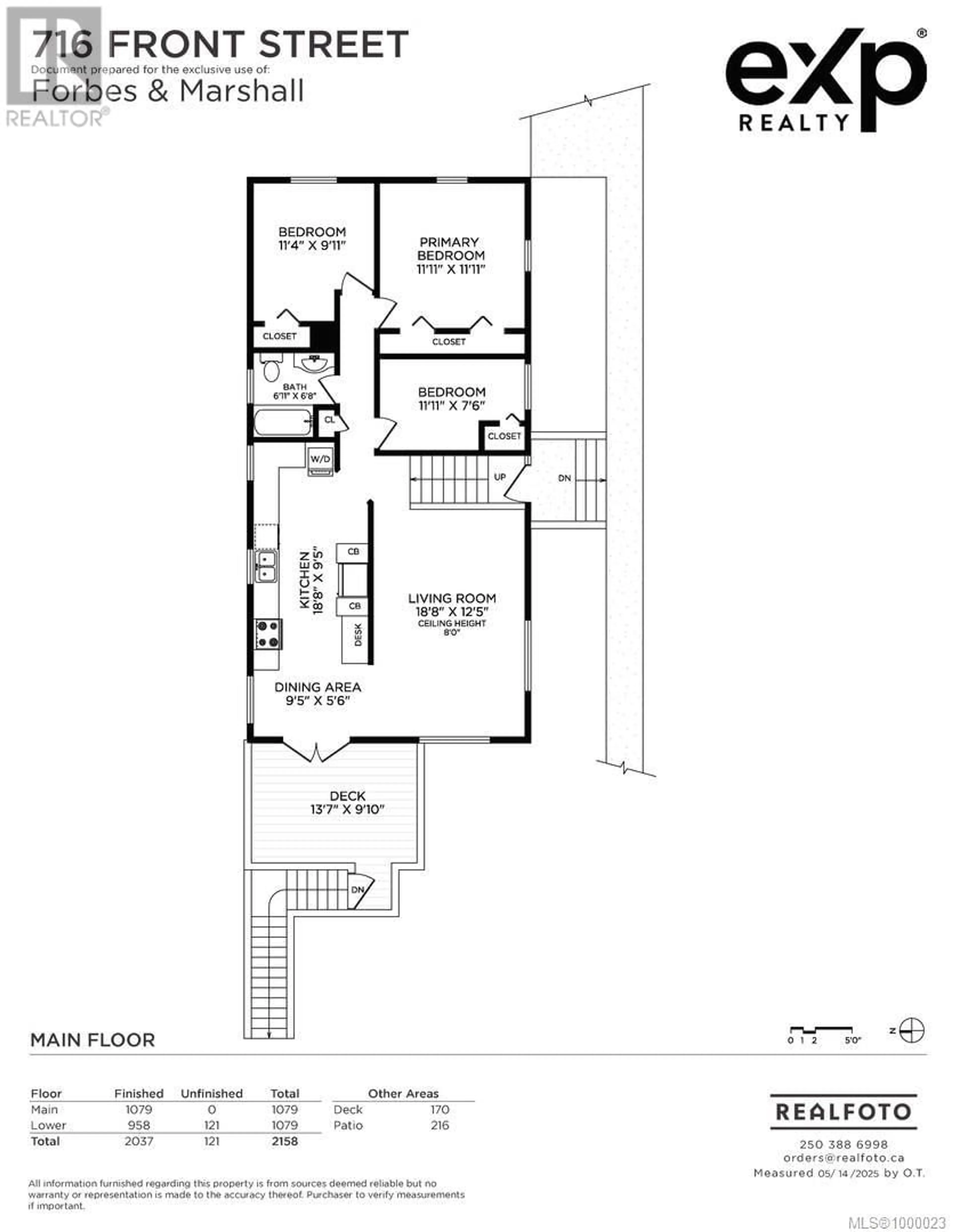 Floor plan for 716 FRONT STREET, Victoria British Columbia V9A3Y4