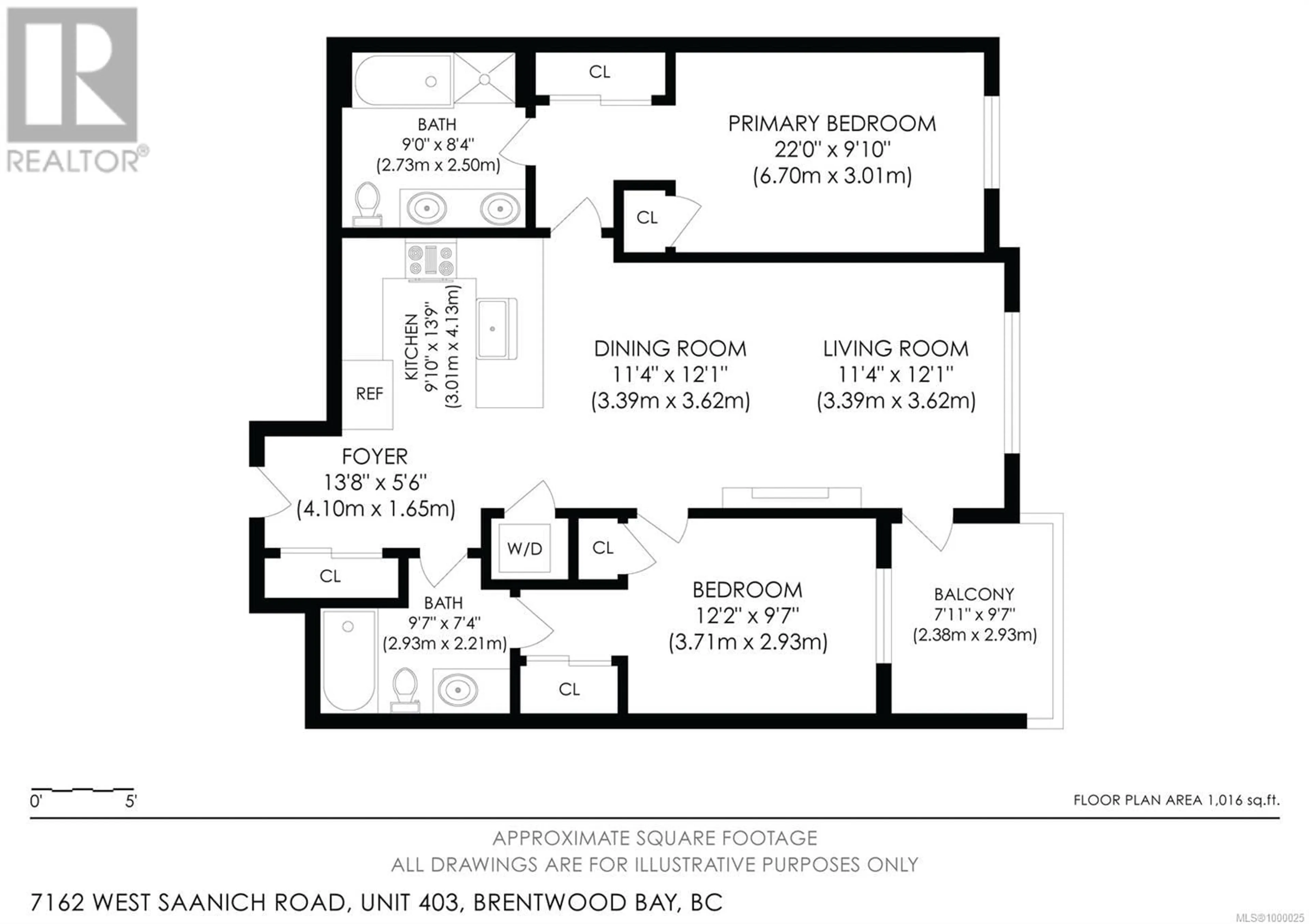 Floor plan for 403 - 7162 WEST SAANICH ROAD, Central Saanich British Columbia V8M1P6