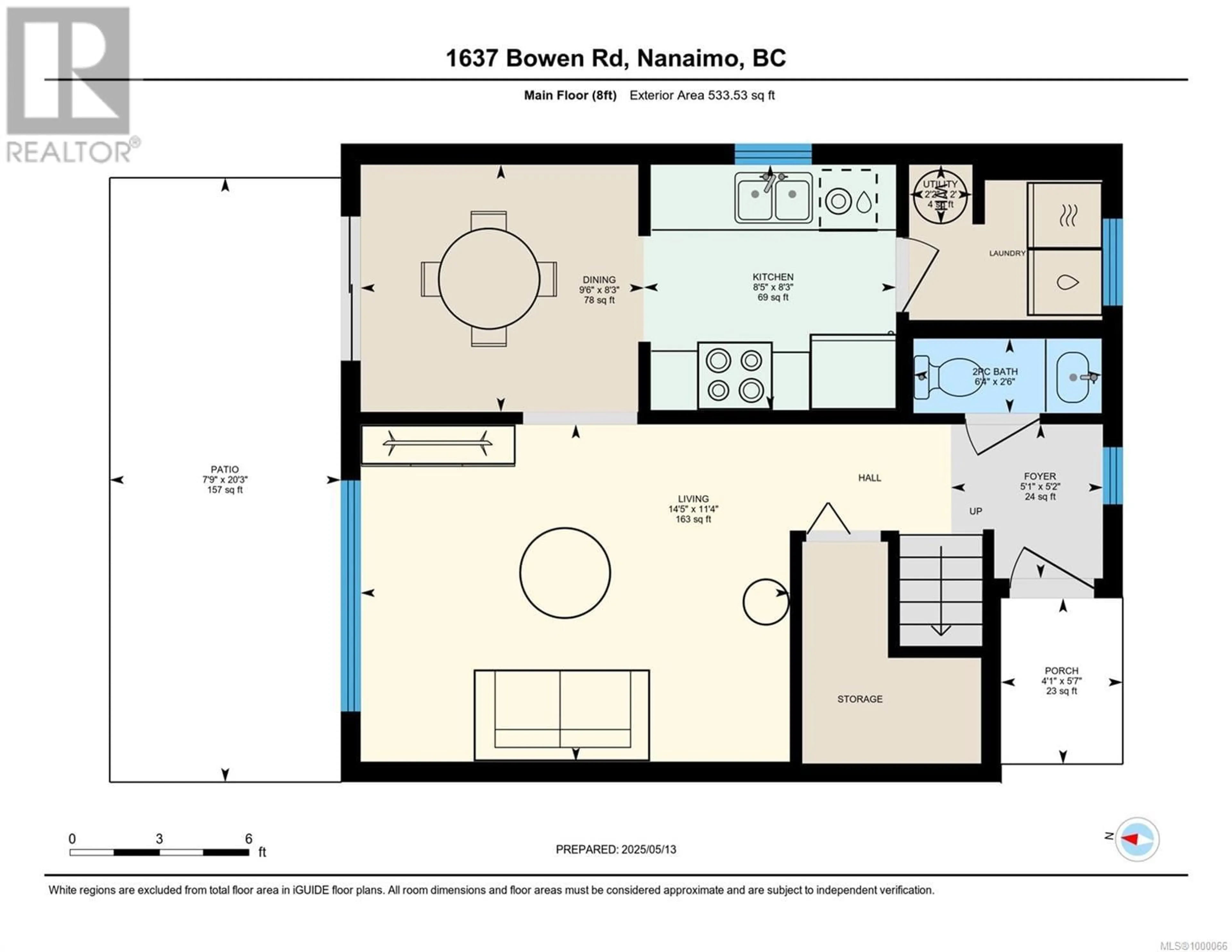 Floor plan for 6 - 1637 BOWEN ROAD, Nanaimo British Columbia V9S1G7