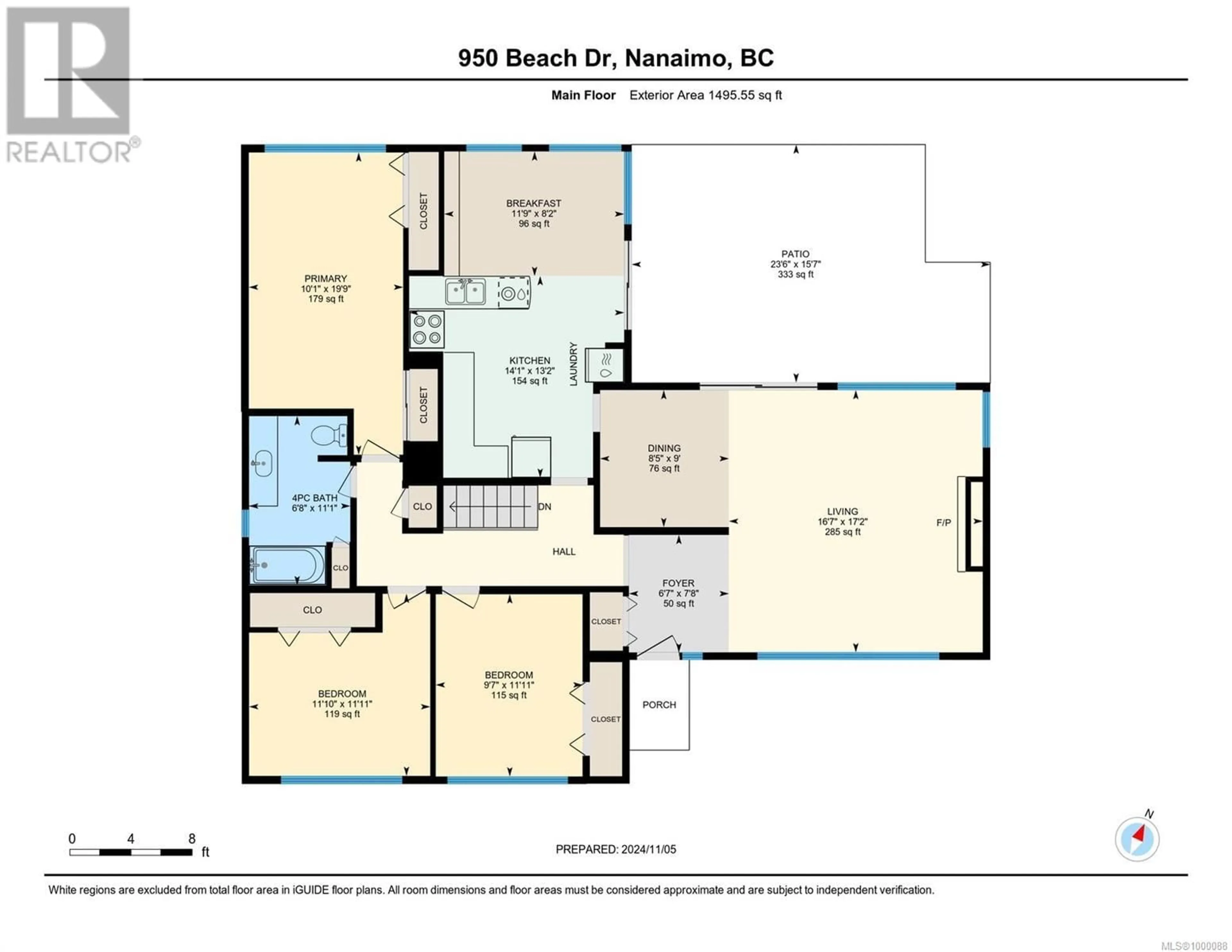 Floor plan for 950 BEACH DRIVE, Nanaimo British Columbia V9S2Y3