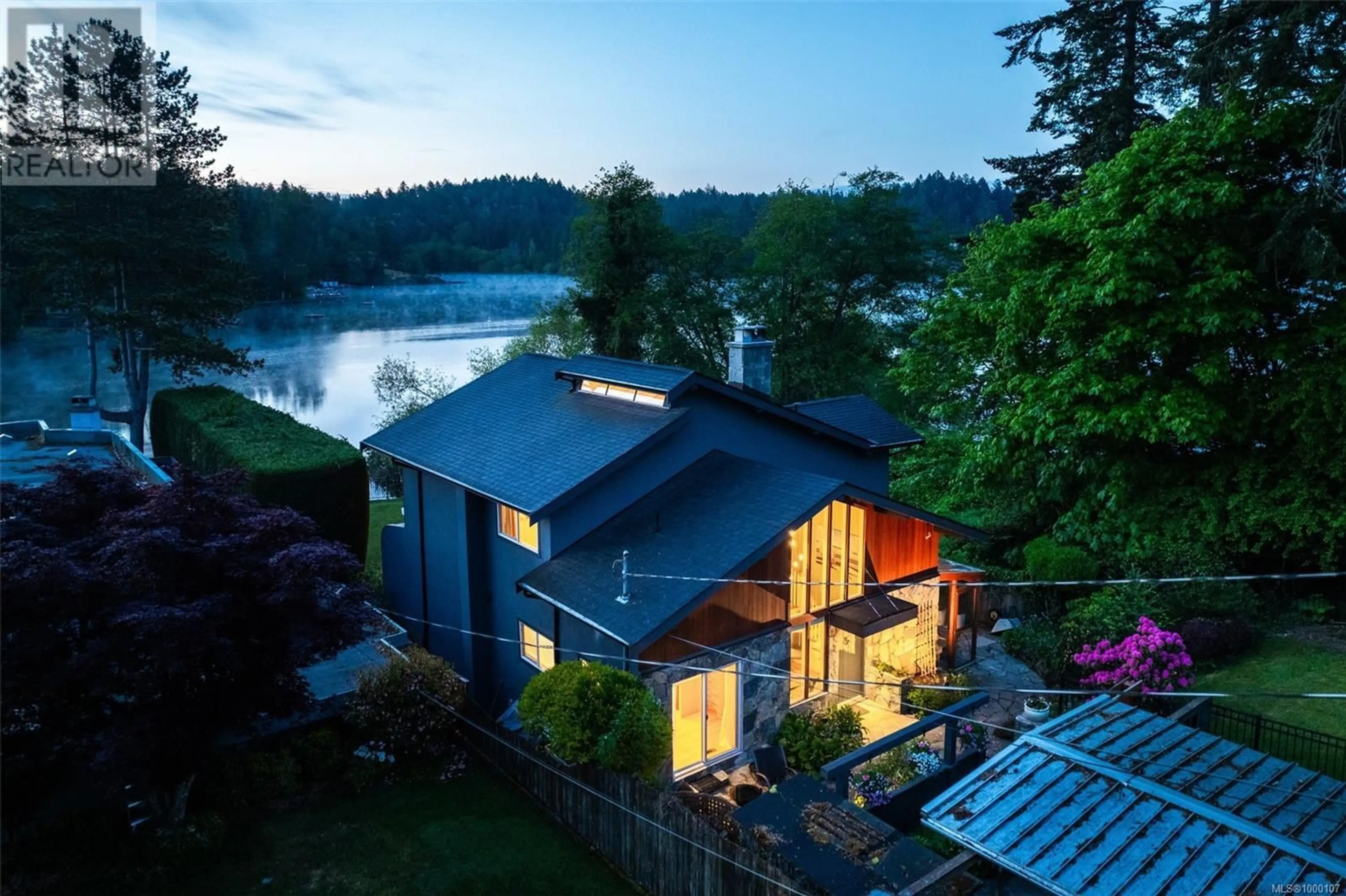 A pic from outside/outdoor area/front of a property/back of a property/a pic from drone, water/lake/river/ocean view for 5041 PROSPECT LAKE ROAD, Saanich British Columbia V9E1J5