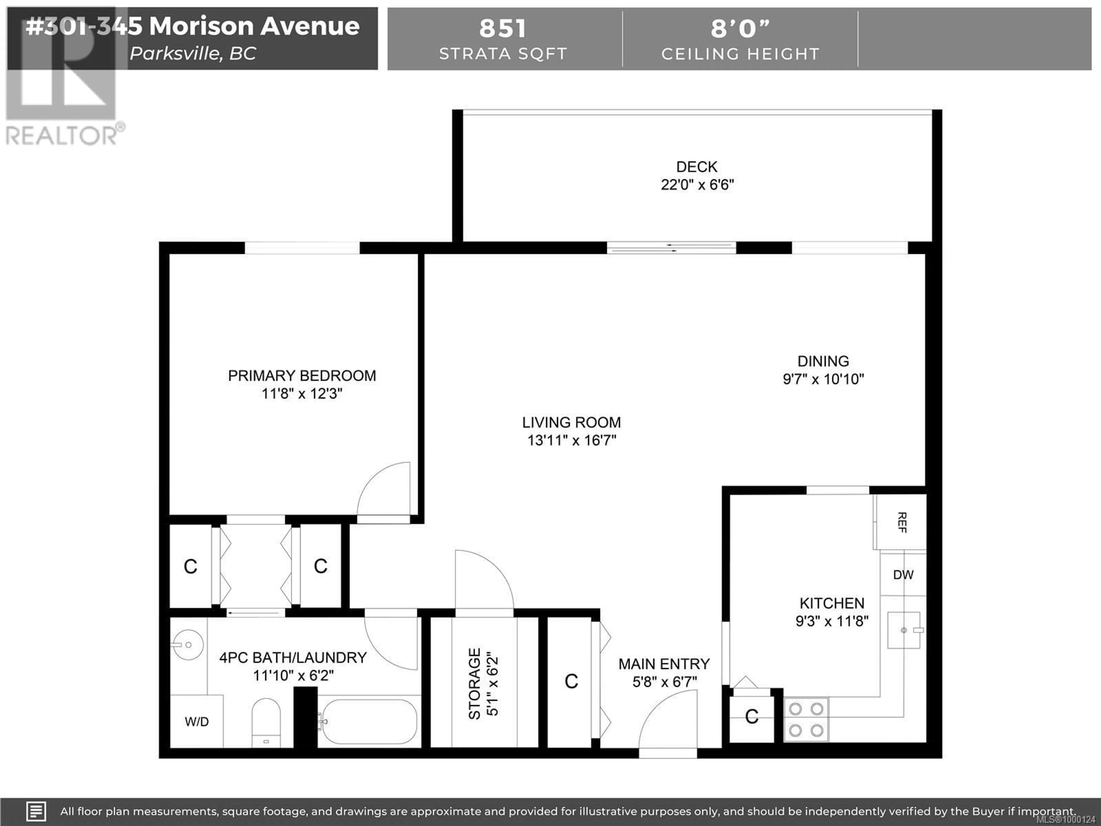 Floor plan for 301 - 345 MORISON AVENUE, Parksville British Columbia V9P1P6