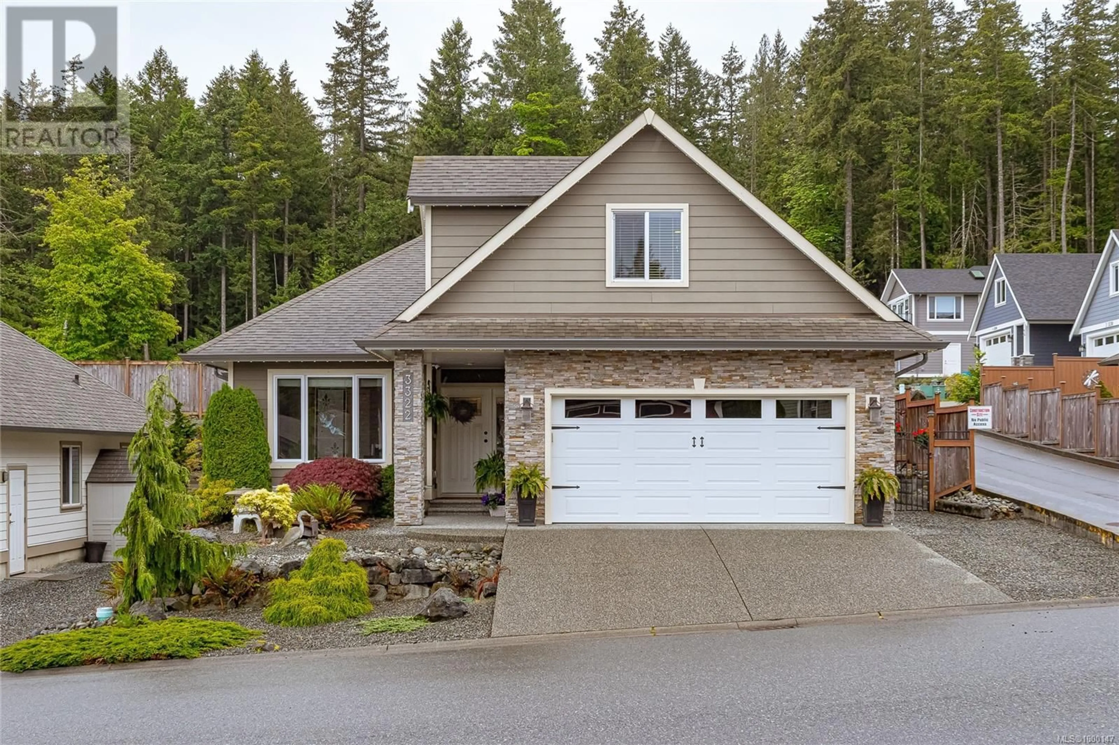Home with vinyl exterior material, street for 3322 CREEGAN DRIVE, Chemainus British Columbia V0R1K1