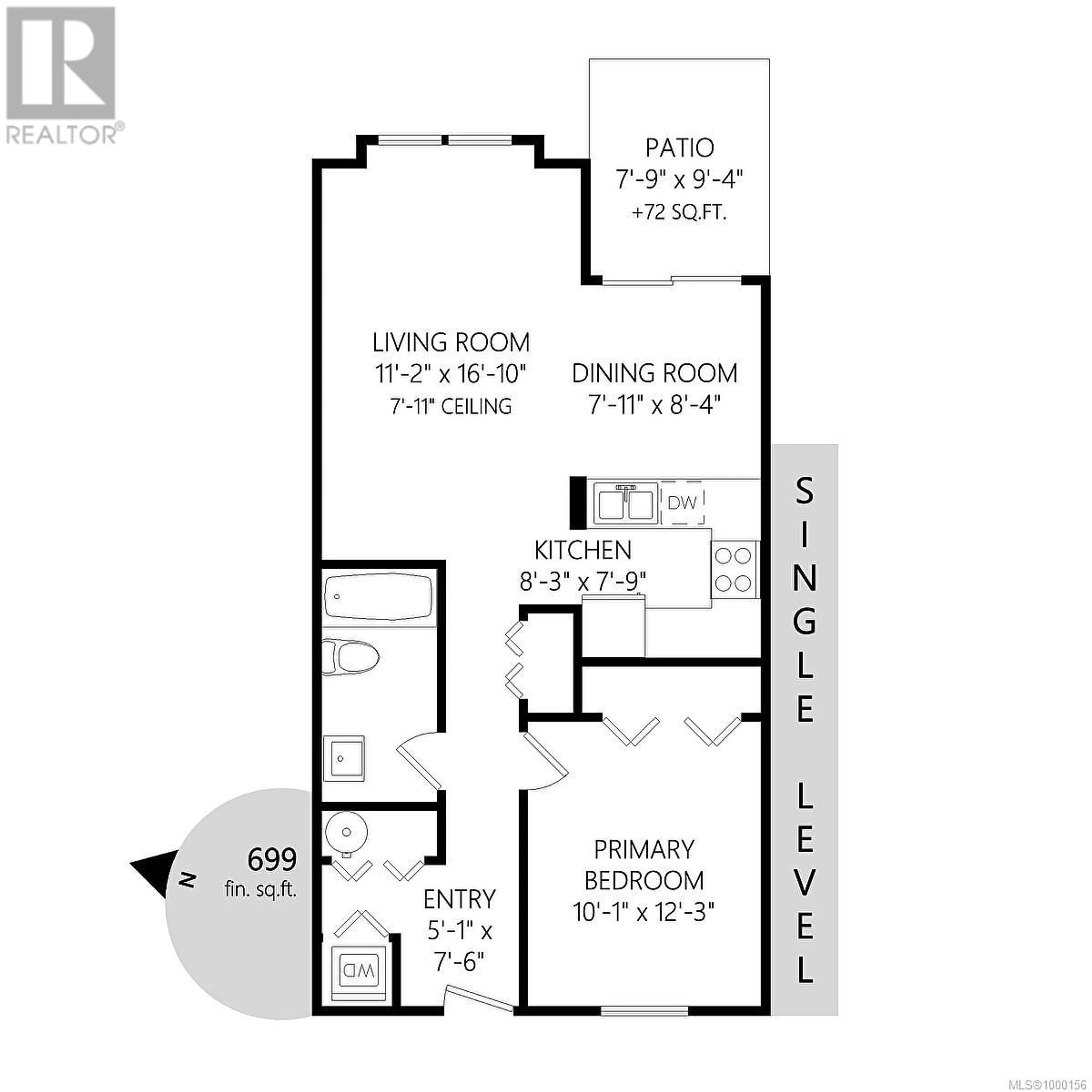 Floor plan for 104 - 9916 DANIEL STREET, Chemainus British Columbia V0R1K1