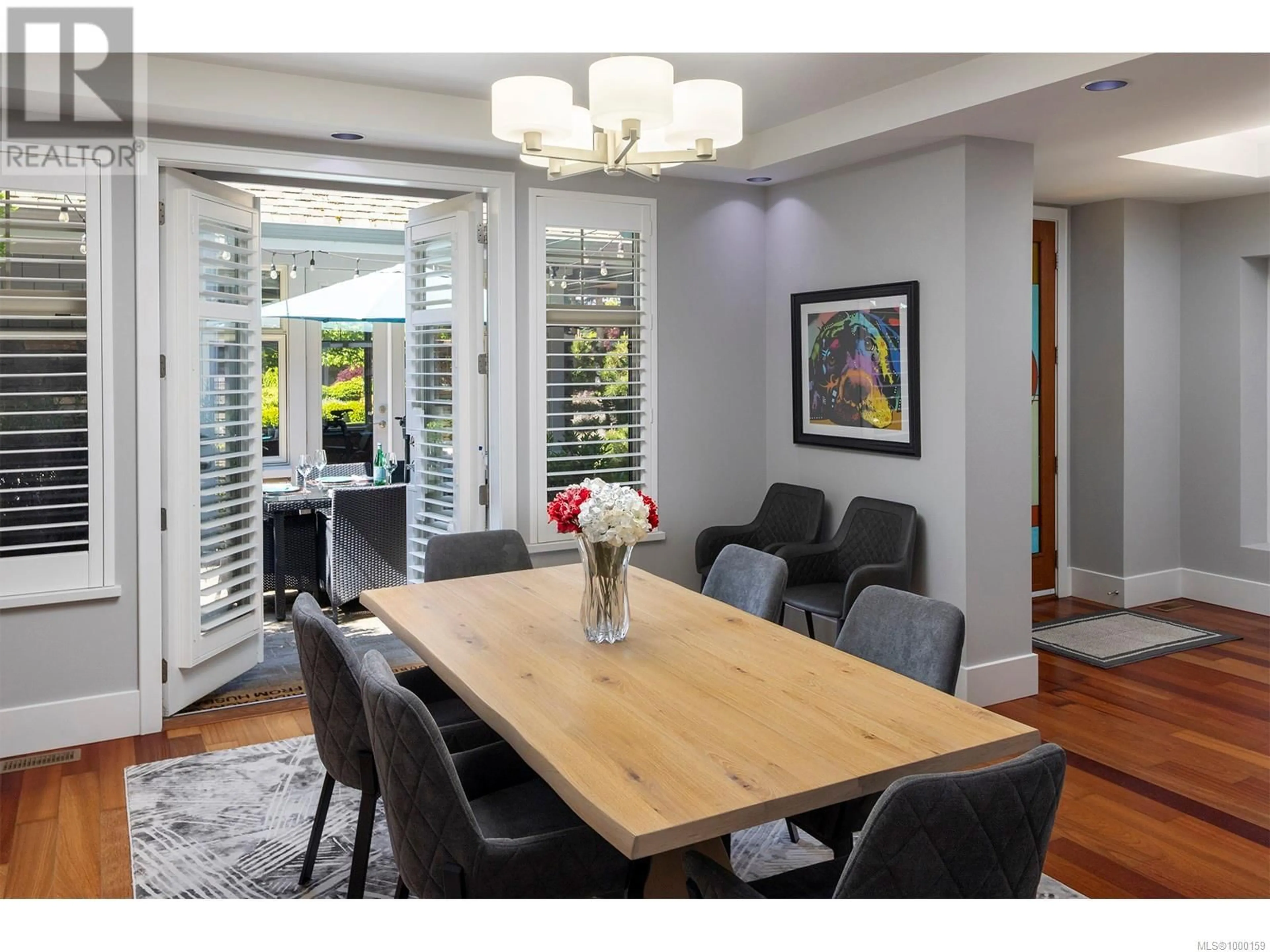 Dining room, wood/laminate floor for 1267 OCEANWOOD LANE, Saanich British Columbia V8X0A4