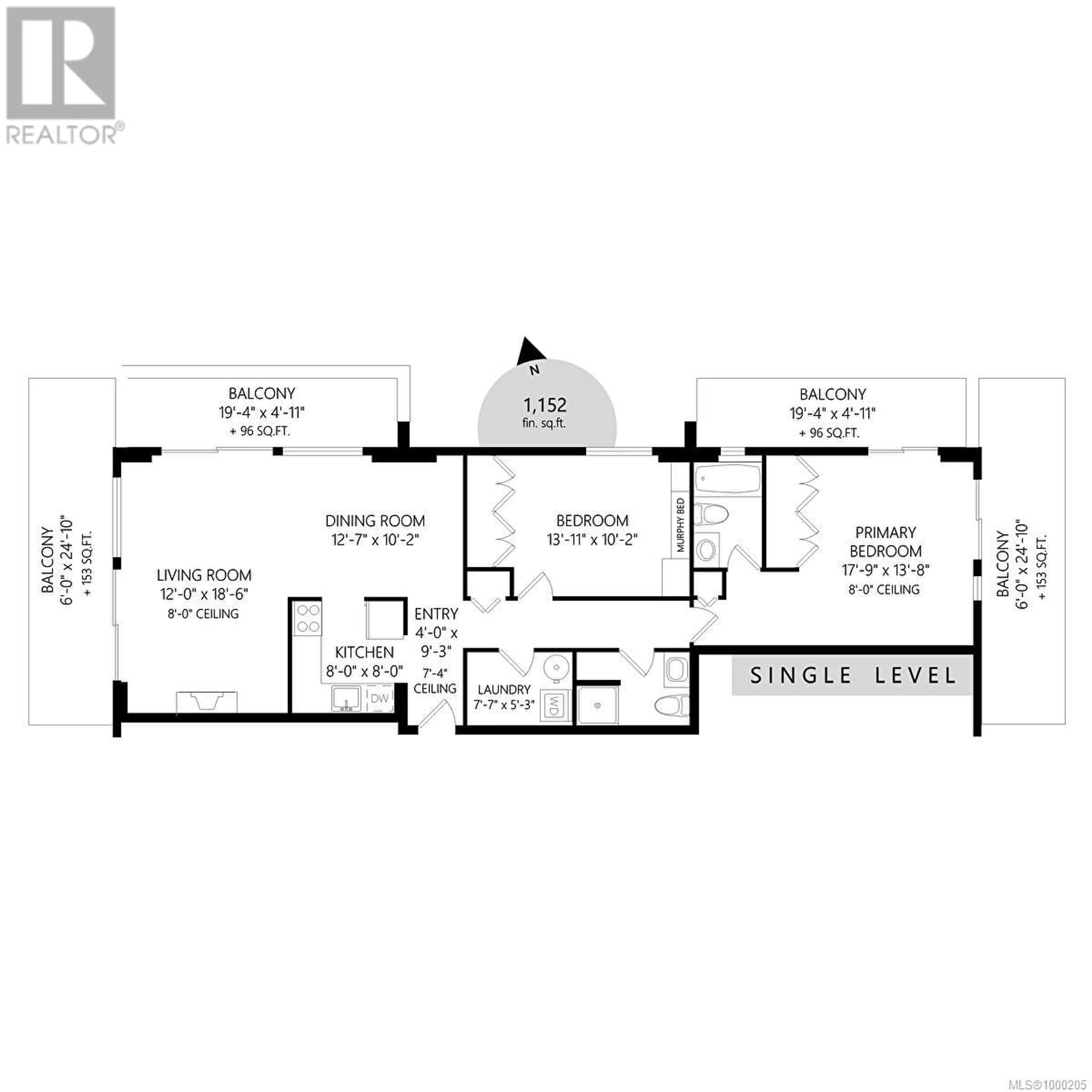 Floor plan for 603 - 819 BURDETT AVENUE, Victoria British Columbia V8W1B3