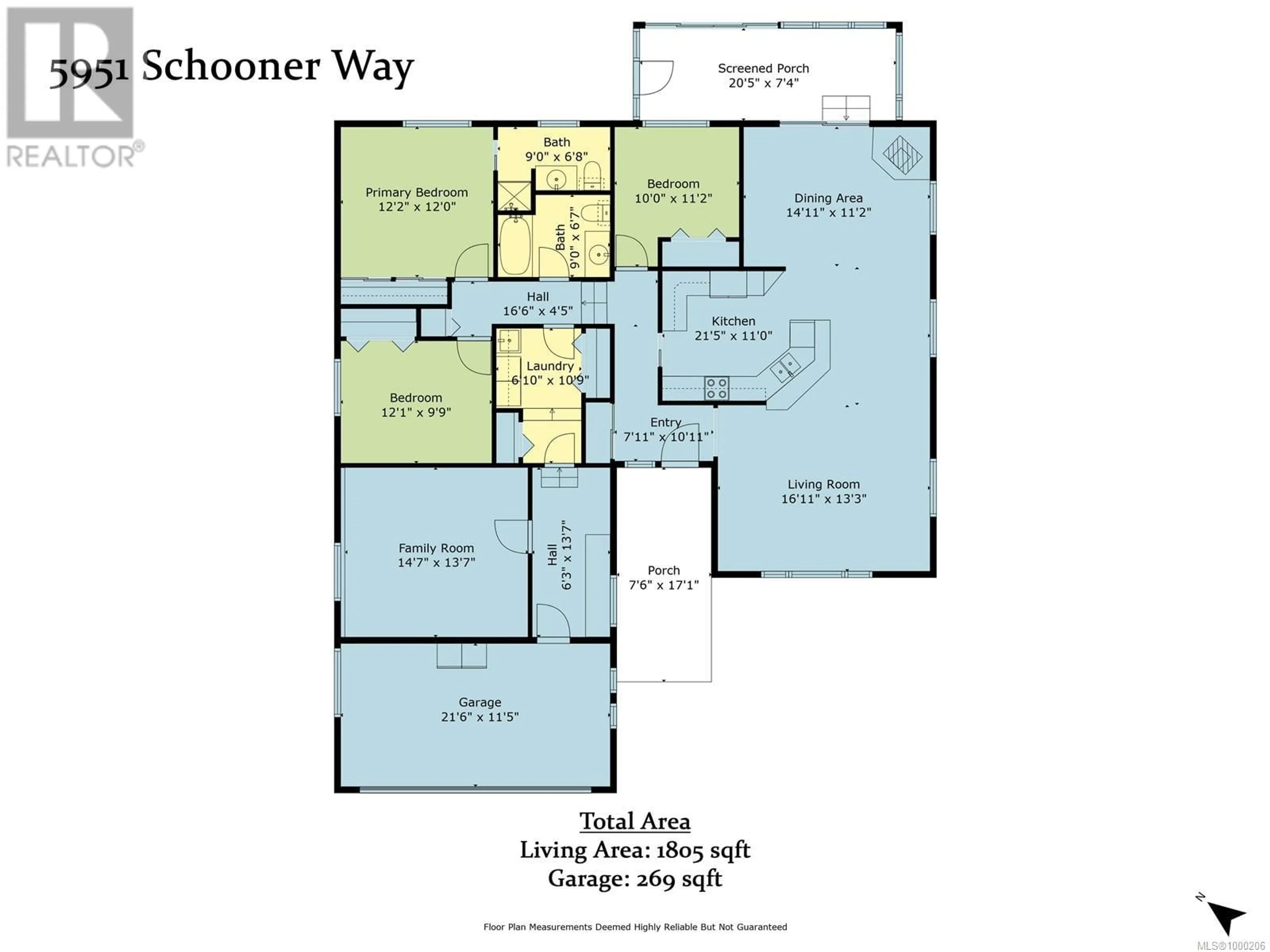 Floor plan for 5951 SCHOONER WAY, Nanaimo British Columbia V9V1E8