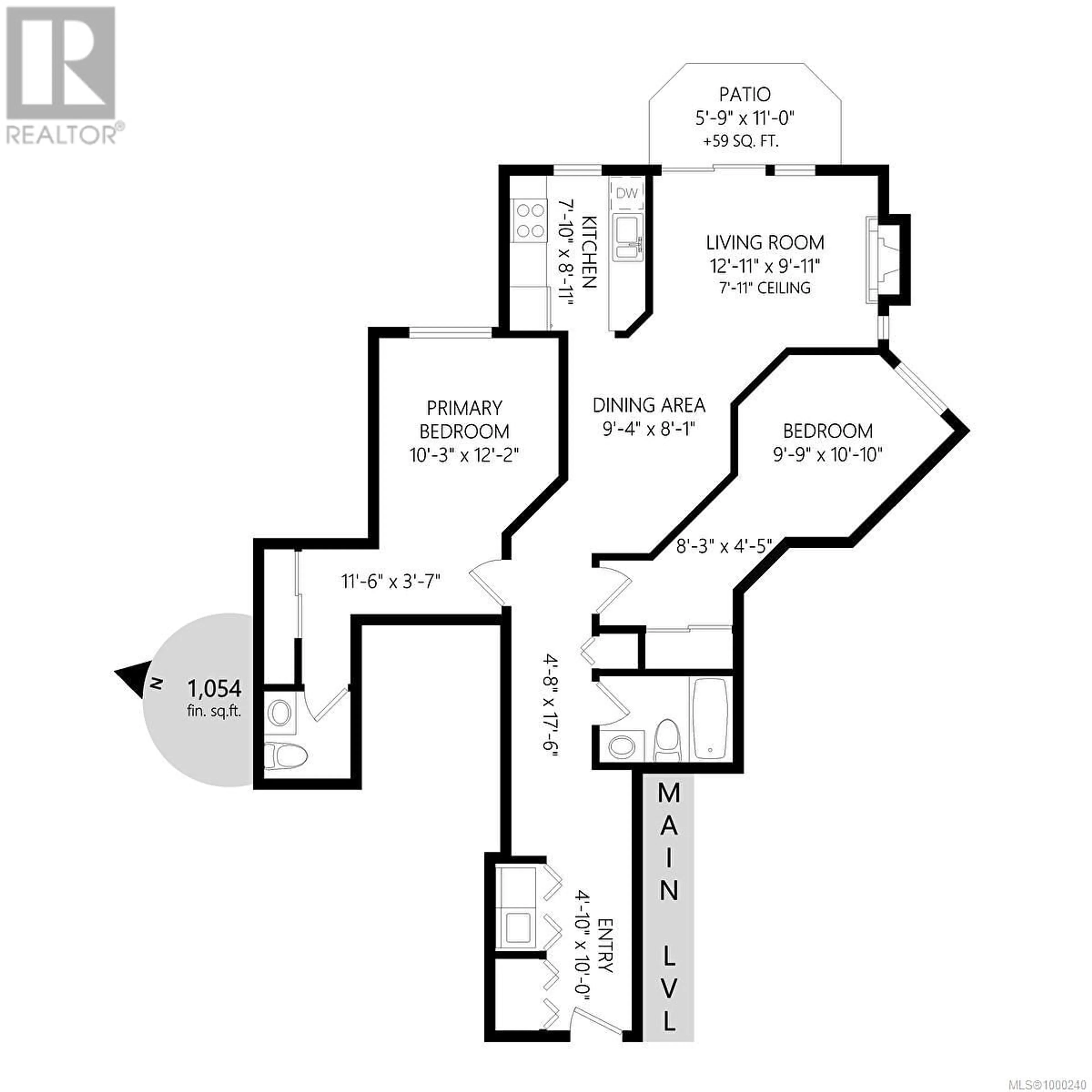 Floor plan for 114 - 2520 WARK STREET, Victoria British Columbia V8T5G6