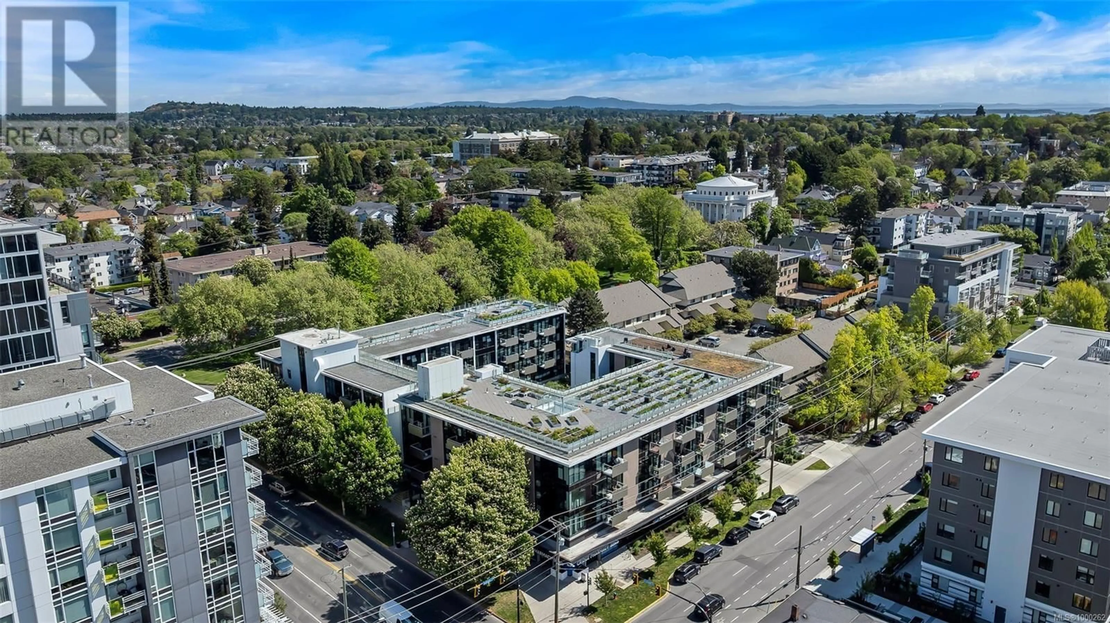 A pic from outside/outdoor area/front of a property/back of a property/a pic from drone, city buildings view from balcony for N201 - 1105 PANDORA AVENUE, Victoria British Columbia V8V3P9