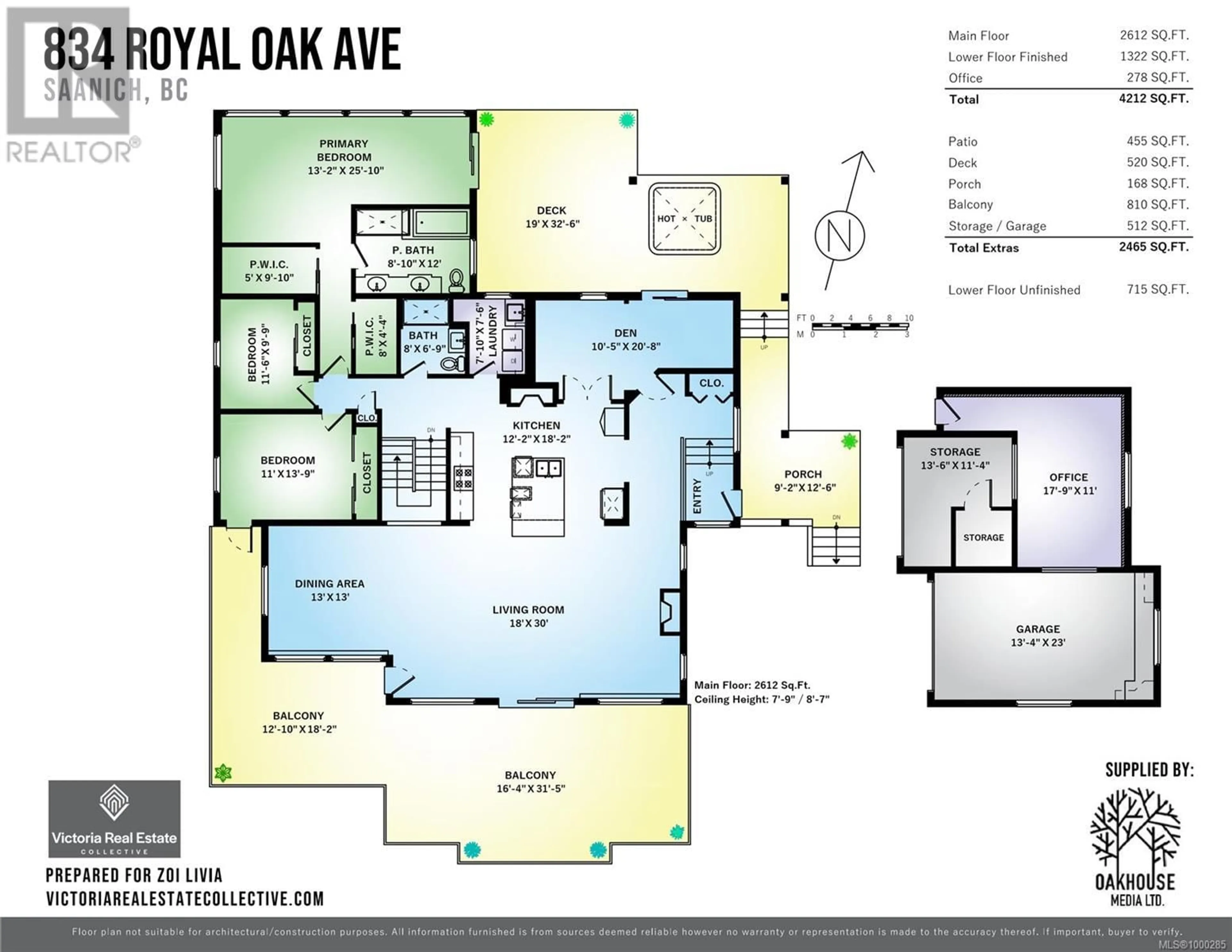 Floor plan for 834 ROYAL OAK AVENUE, Saanich British Columbia V8X3T2