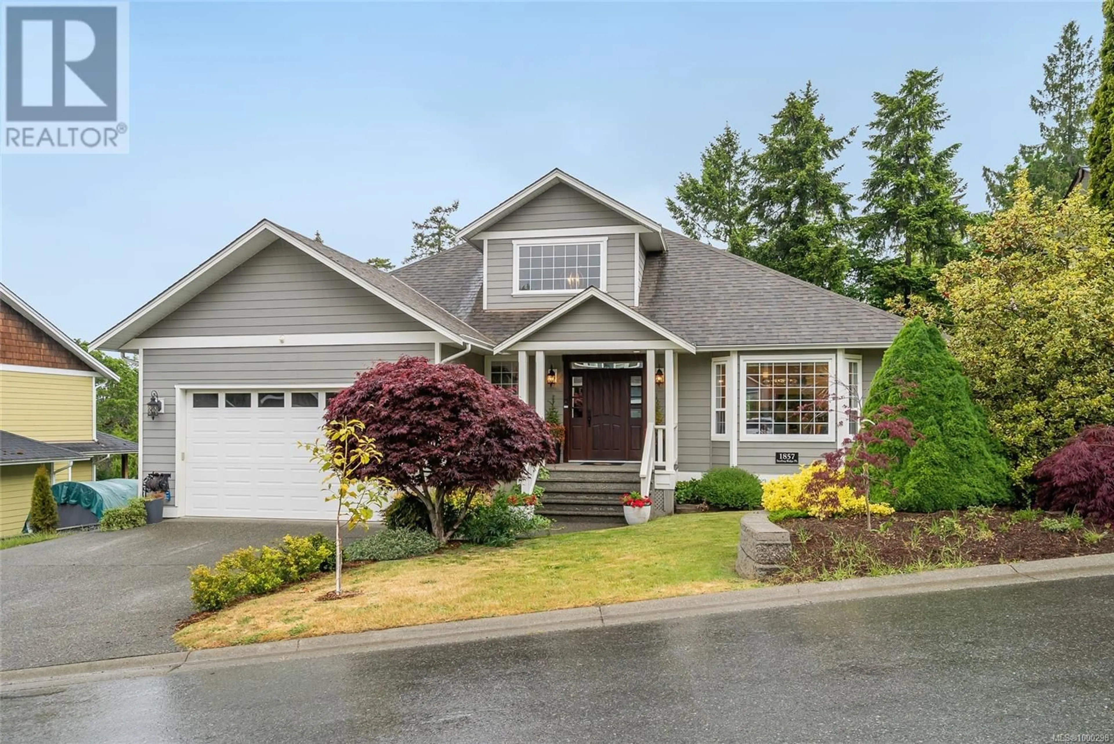 Home with vinyl exterior material, street for 1857 STERLING RIDGE PLACE, Duncan British Columbia V9L5N2