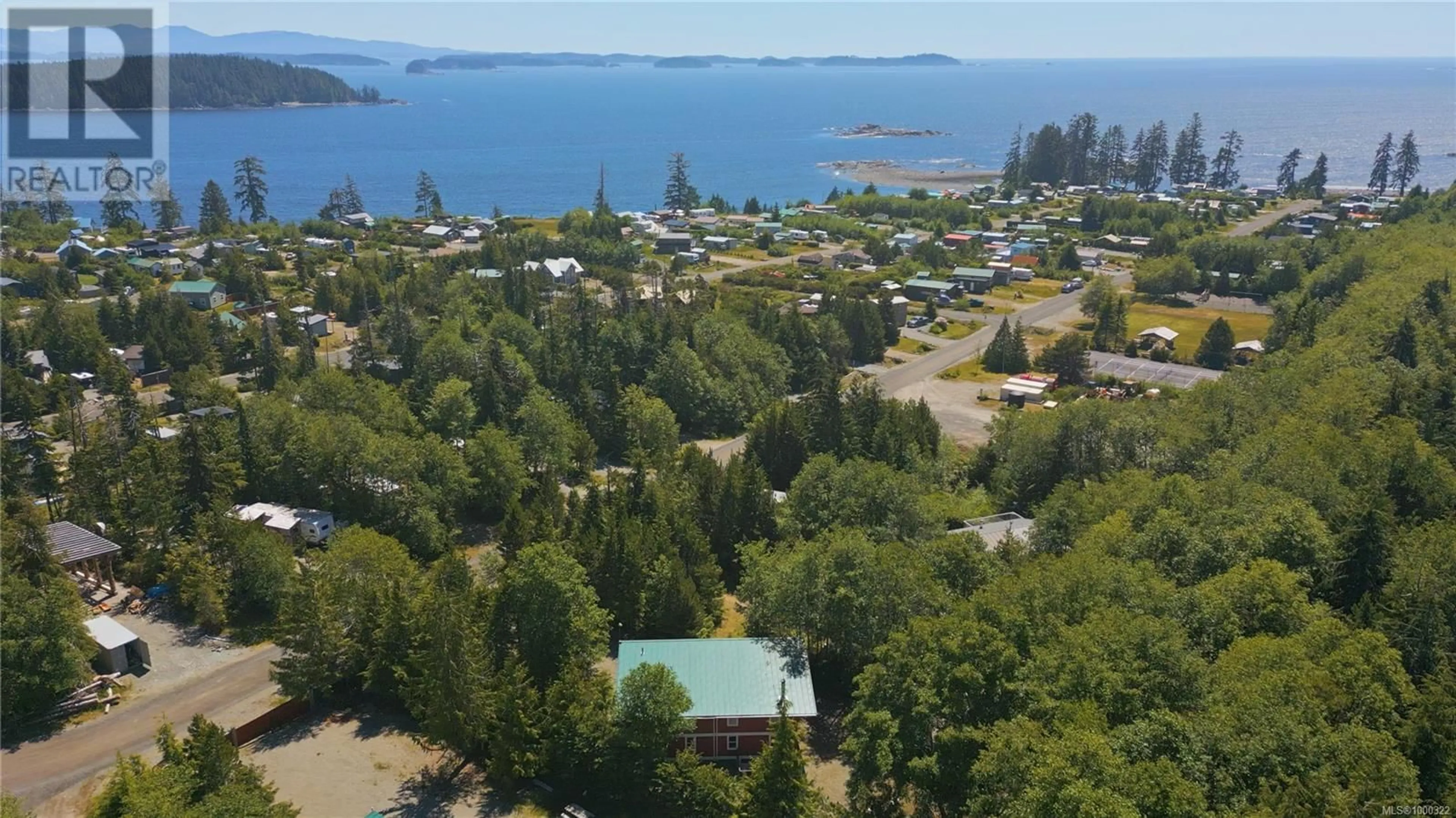 A pic from outside/outdoor area/front of a property/back of a property/a pic from drone, water/lake/river/ocean view for 1145 SEVENTH AVENUE, Ucluelet British Columbia V0R3A0