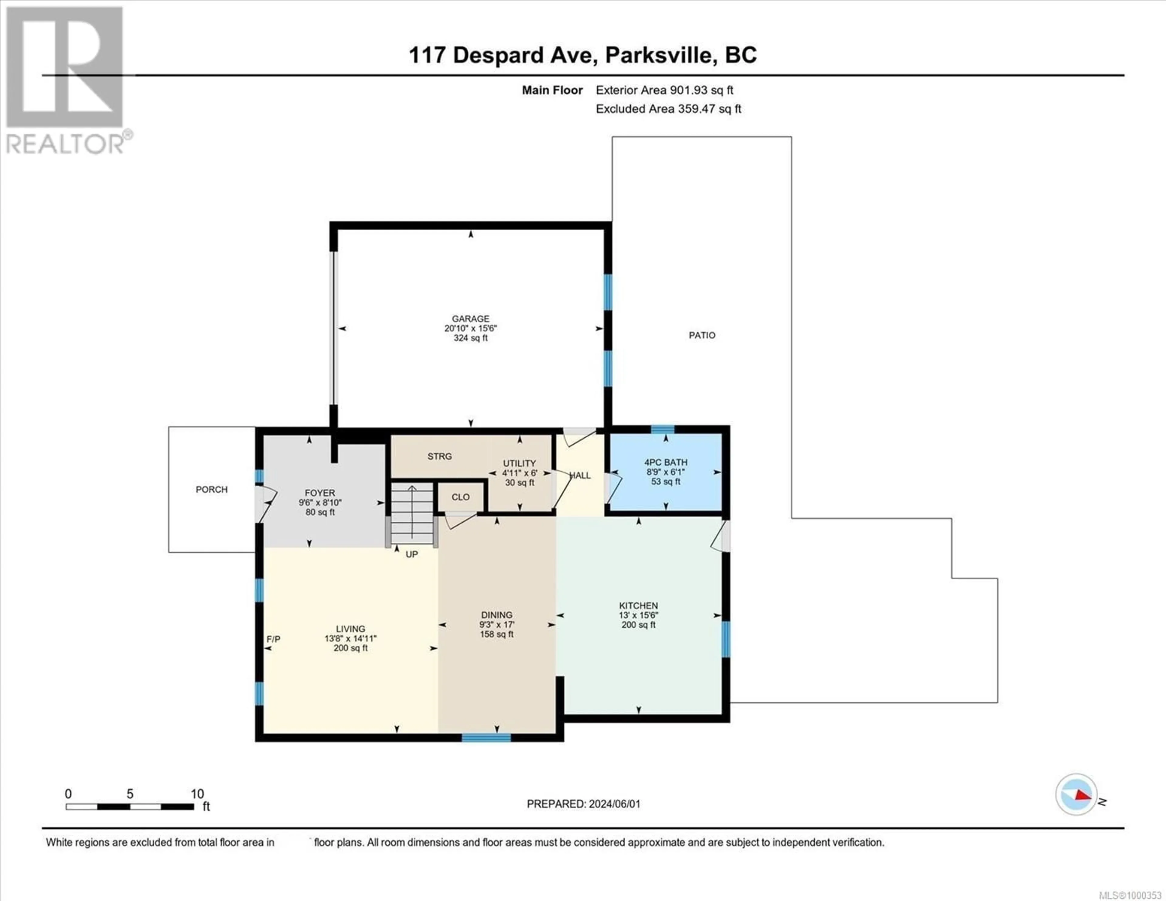Floor plan for 117 DESPARD AVENUE WEST, Parksville British Columbia V9P1L4