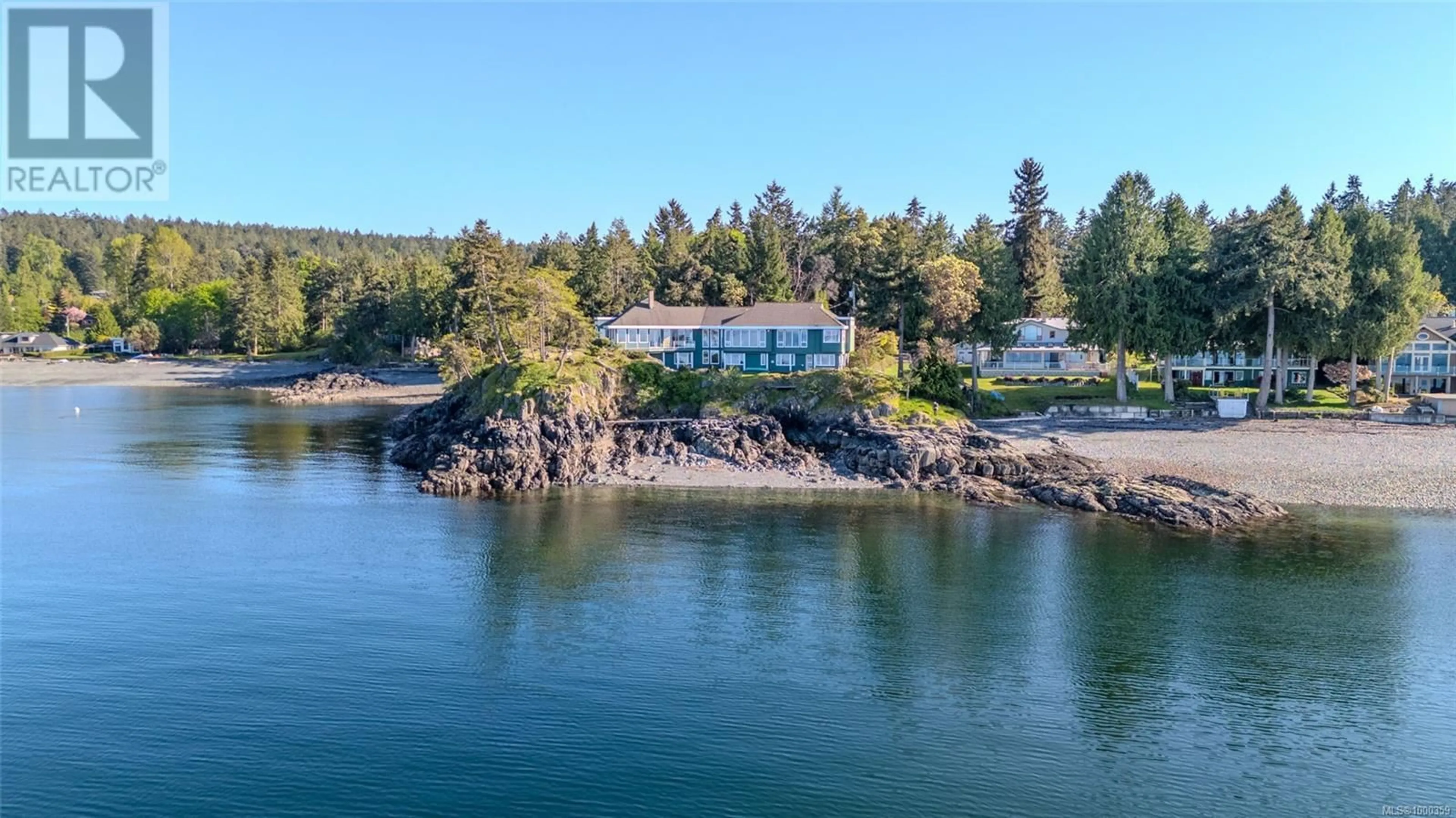 A pic from outside/outdoor area/front of a property/back of a property/a pic from drone, water/lake/river/ocean view for 1555 SEACREST ROAD, Nanoose Bay British Columbia V9P9B5