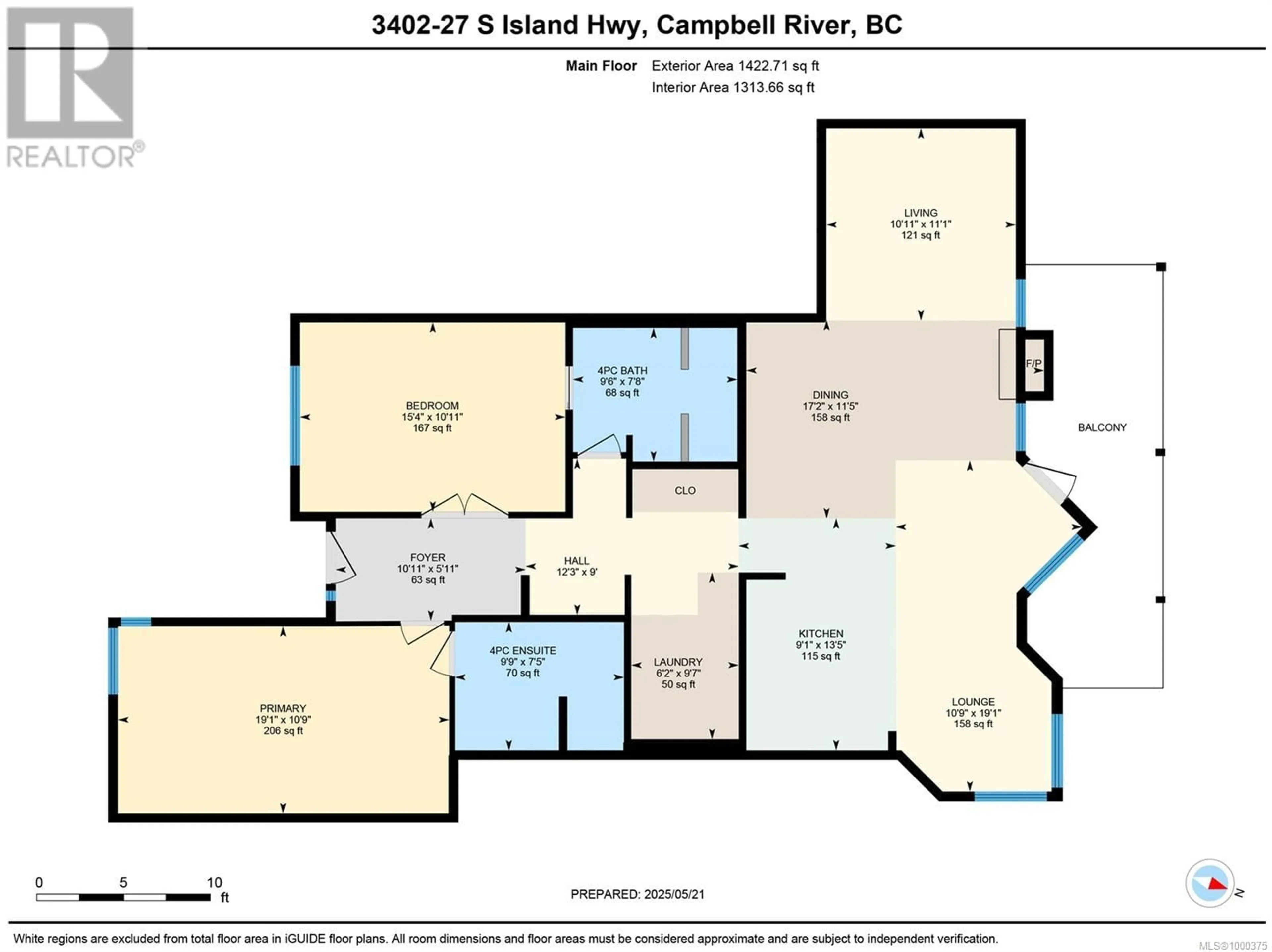 Floor plan for 3402 - 27 ISLAND HIGHWAY SOUTH, Campbell River British Columbia V9W1A2