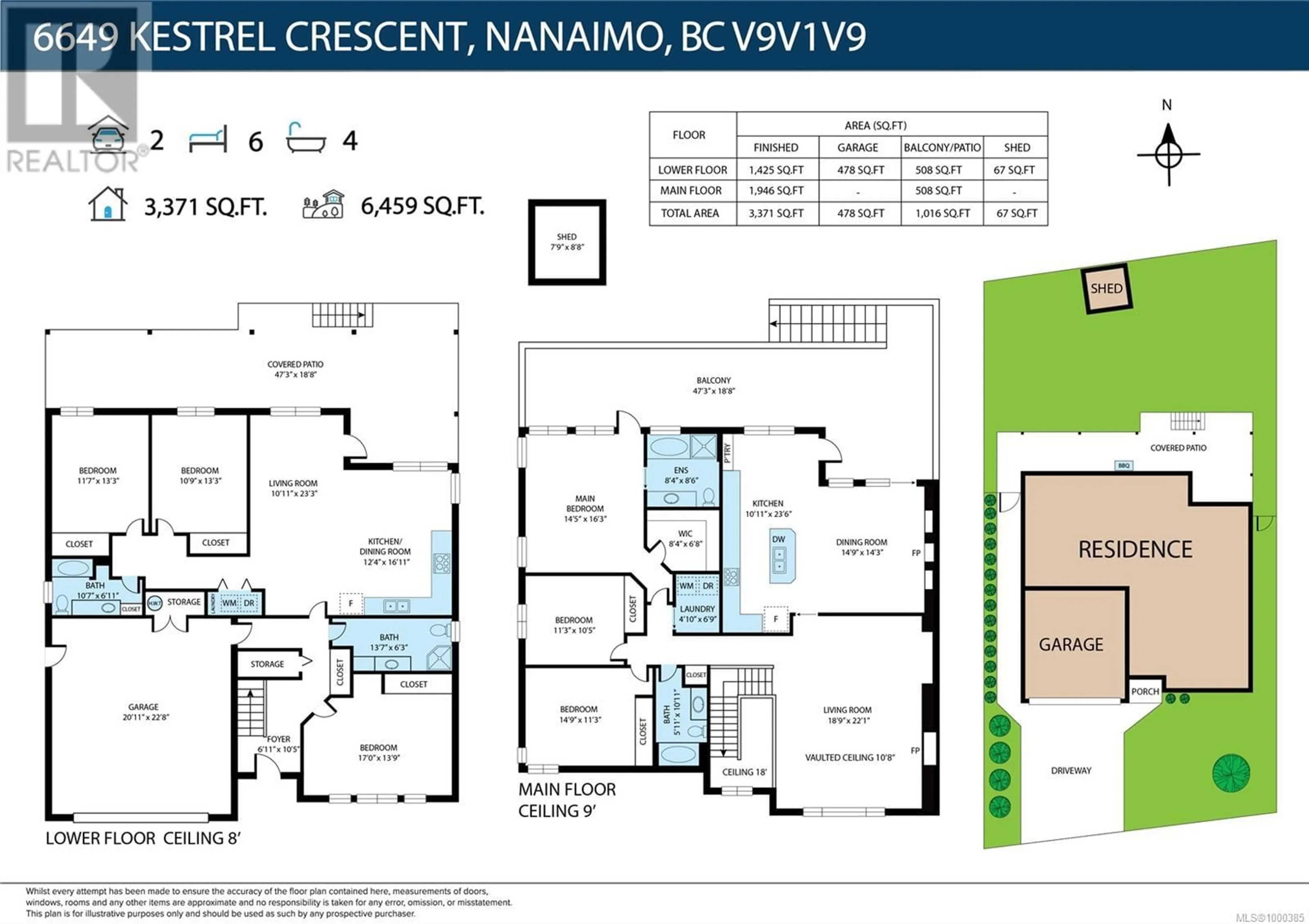 Floor plan for 6649 KESTREL CRESCENT, Nanaimo British Columbia V9V1V9