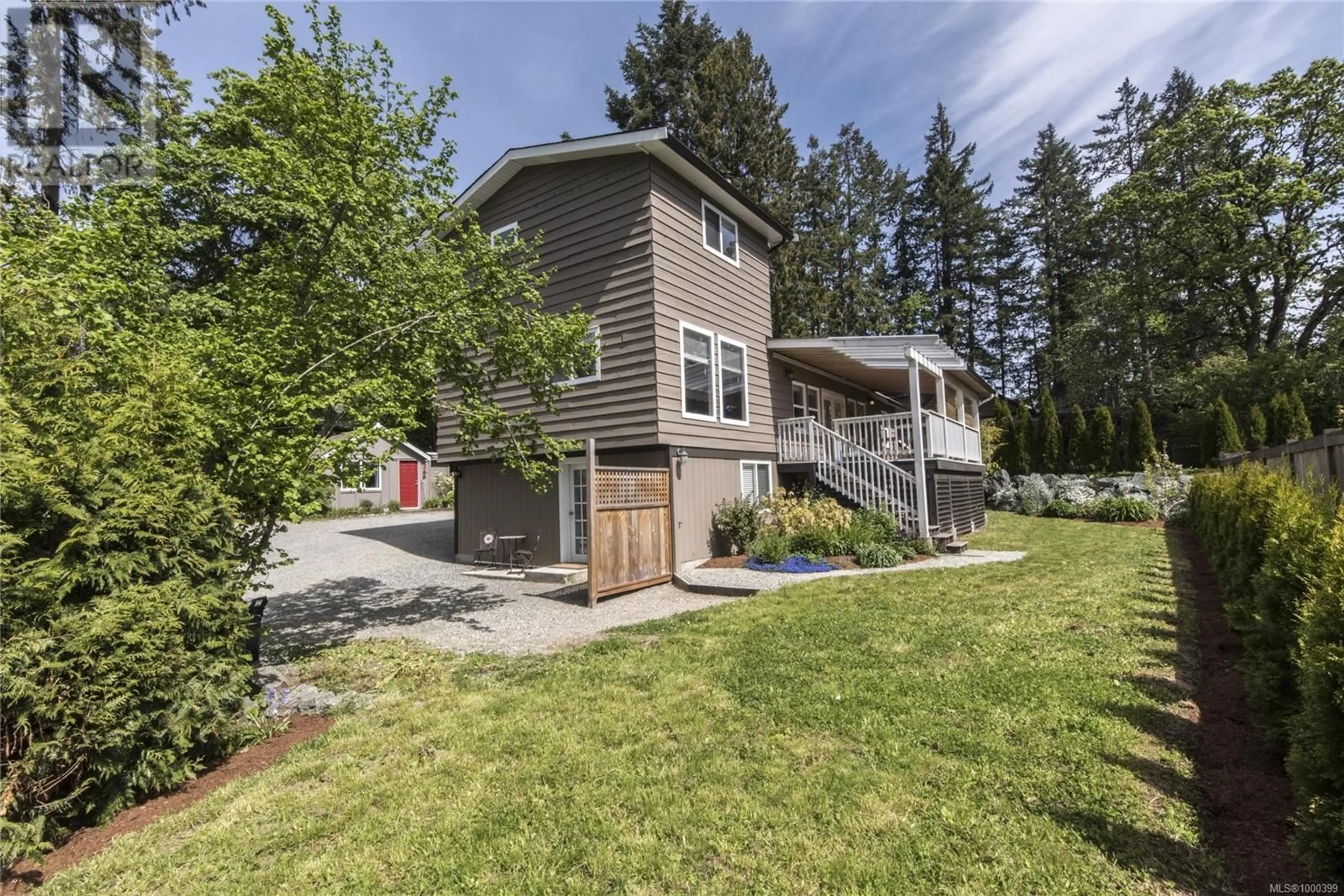 A pic from outside/outdoor area/front of a property/back of a property/a pic from drone, street for 3199 GIBBINS ROAD, Duncan British Columbia V9L1G7