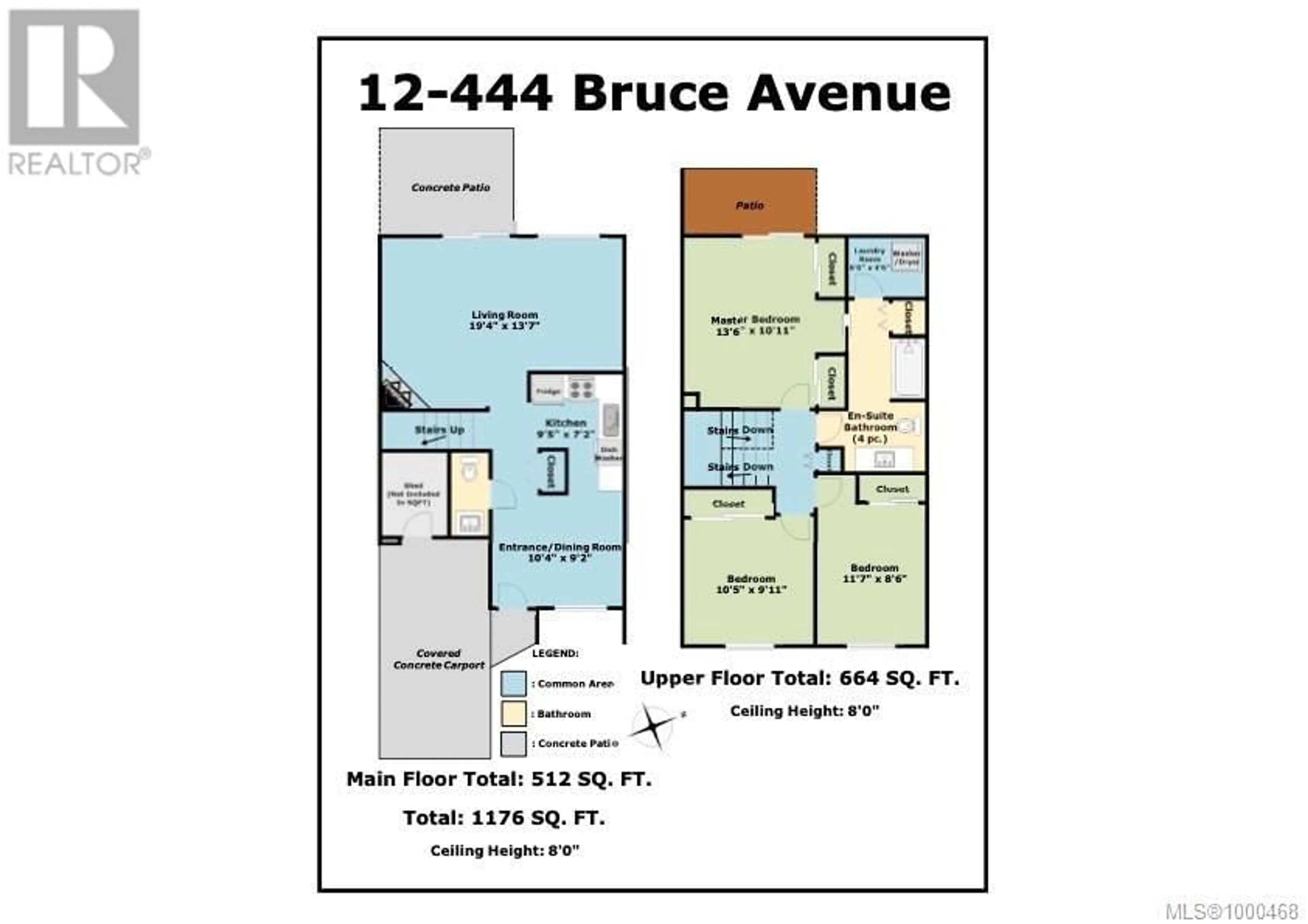 Floor plan for 12 - 444 BRUCE AVENUE, Nanaimo British Columbia V9R5W5