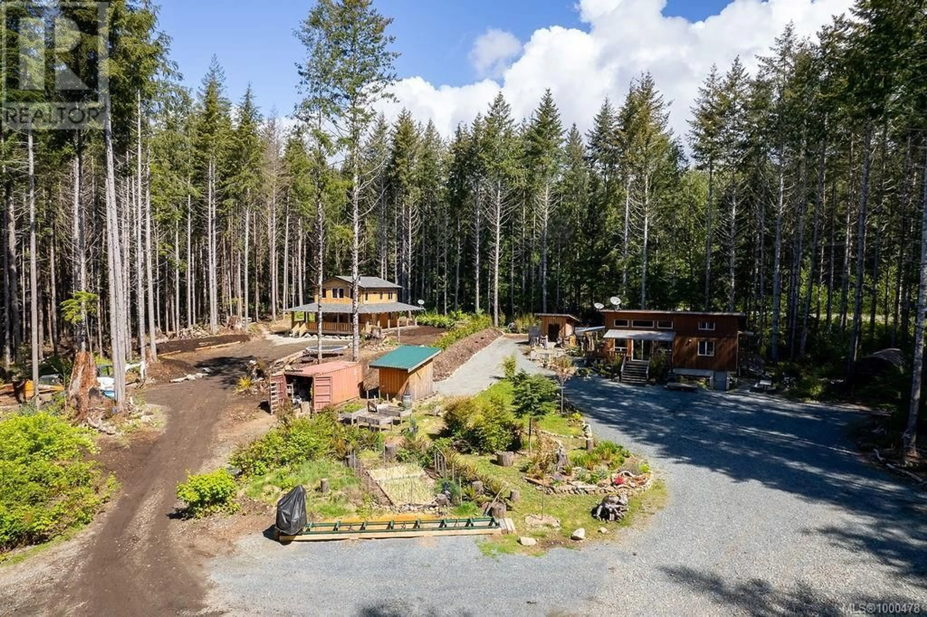 A pic from outside/outdoor area/front of a property/back of a property/a pic from drone, forest/trees view for 3782 PETREL DRIVE, Sooke British Columbia V9Z1K2