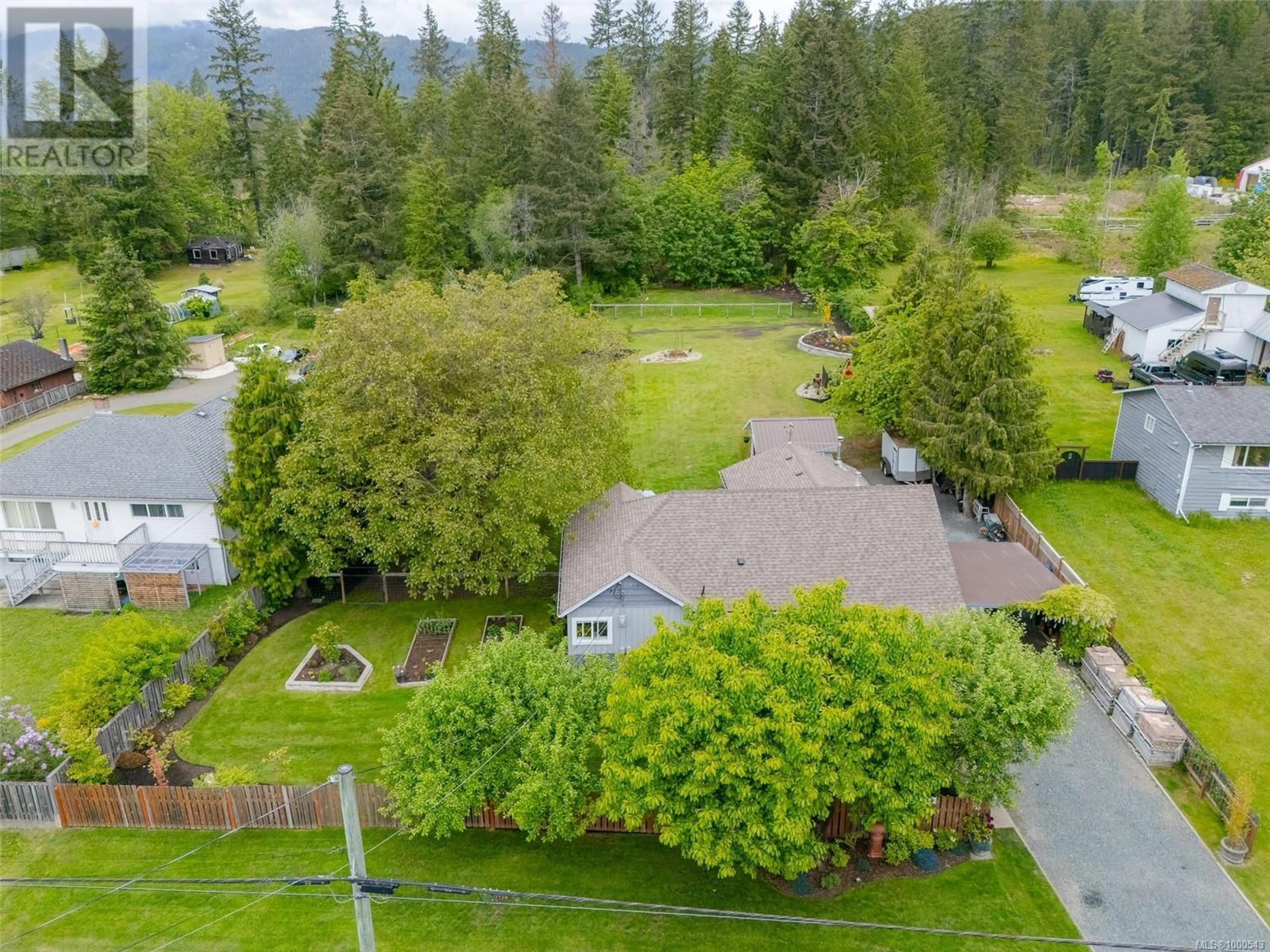 A pic from outside/outdoor area/front of a property/back of a property/a pic from drone, forest/trees view for 2431 OLD NANAIMO HIGHWAY, Port Alberni British Columbia V9Y8P6