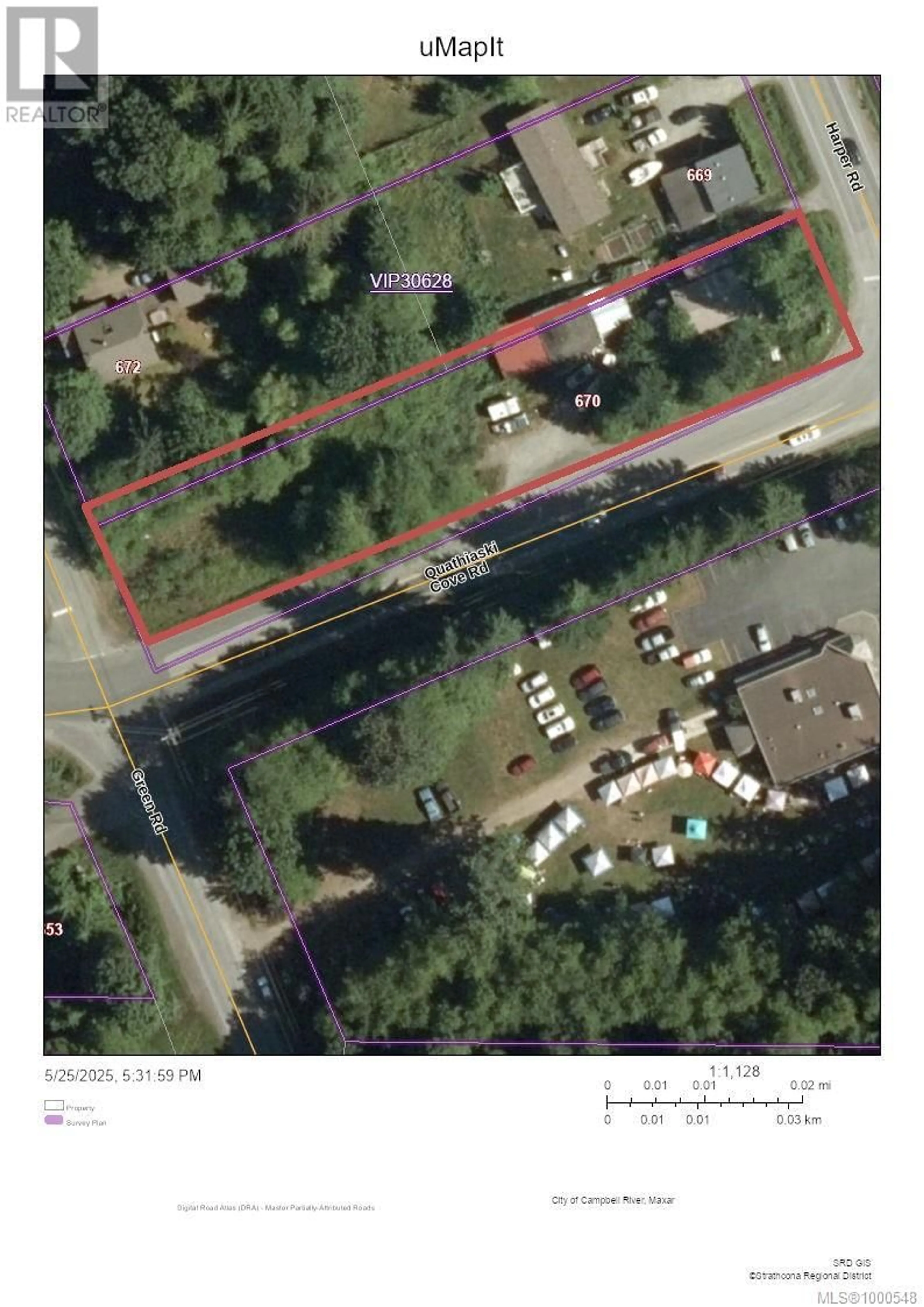 A pic from outside/outdoor area/front of a property/back of a property/a pic from drone, street for 670 QUATHIASKI COVE ROAD, Quadra Island British Columbia V0P1N0