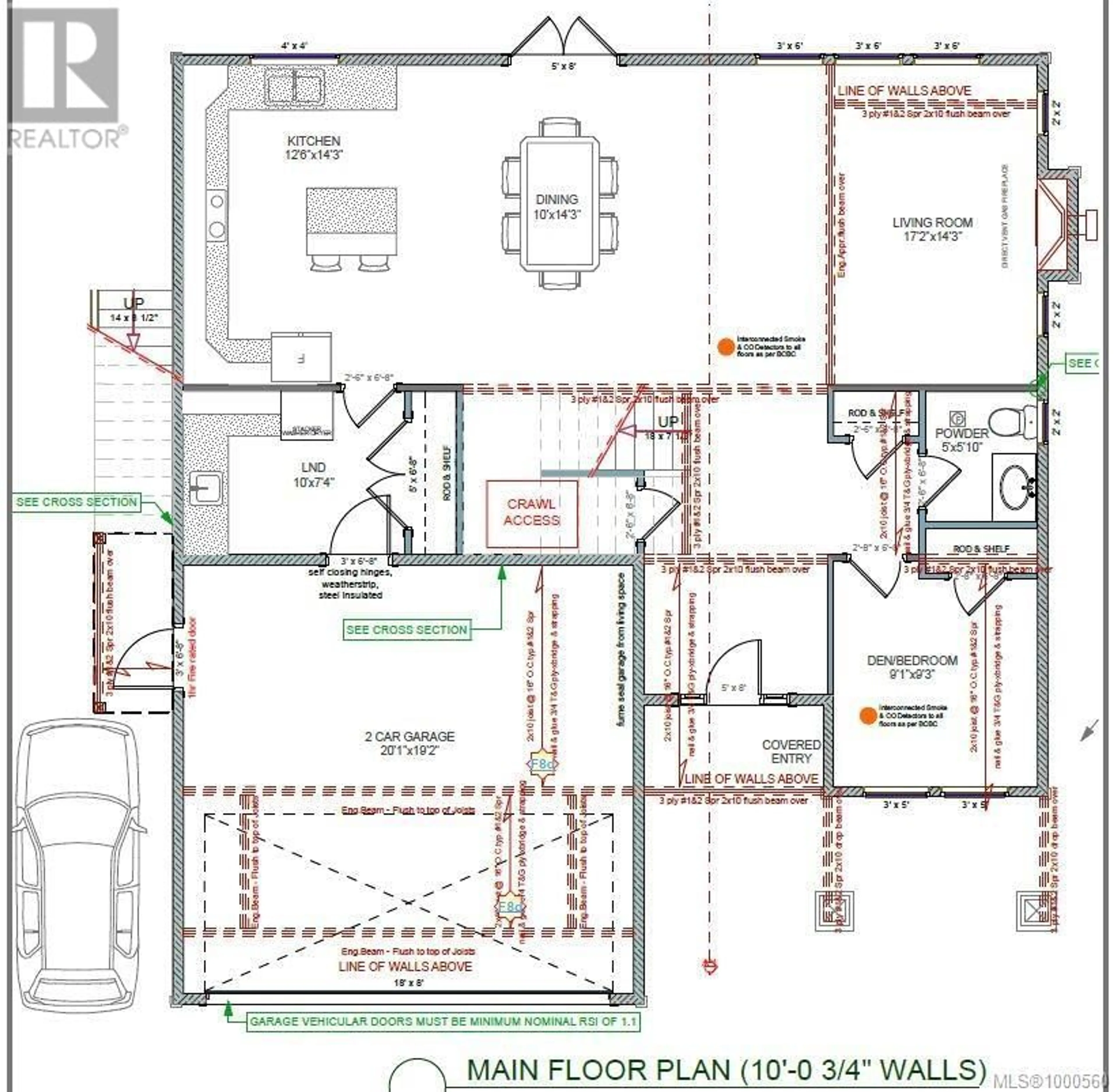 Floor plan for Lot 2 - 4696 BECKINGHAM ROAD, Metchosin British Columbia V9C4E2