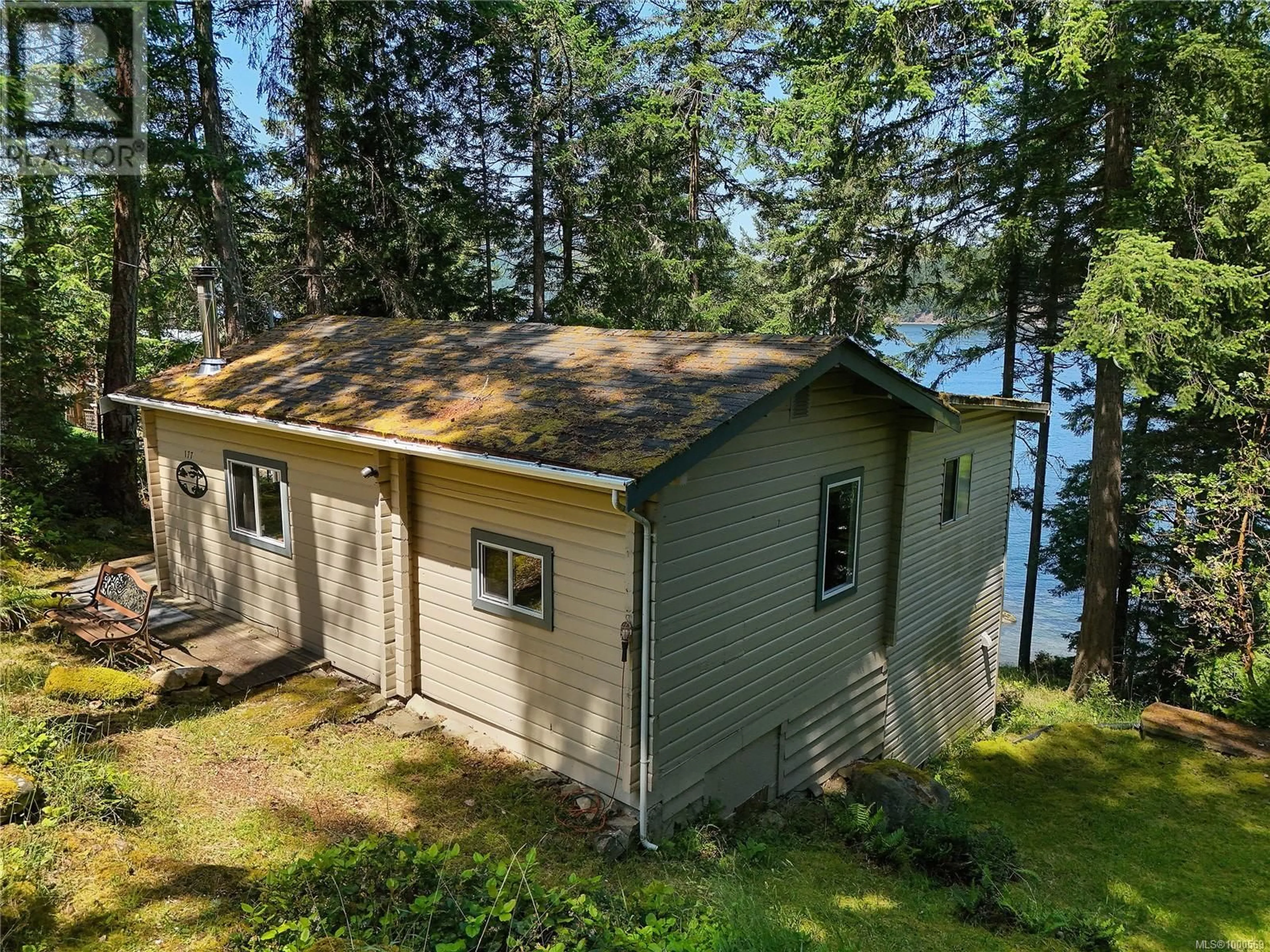 A pic from outside/outdoor area/front of a property/back of a property/a pic from drone, water/lake/river/ocean view for 177 MARINERS WAY, Mayne Island British Columbia V0N2J2