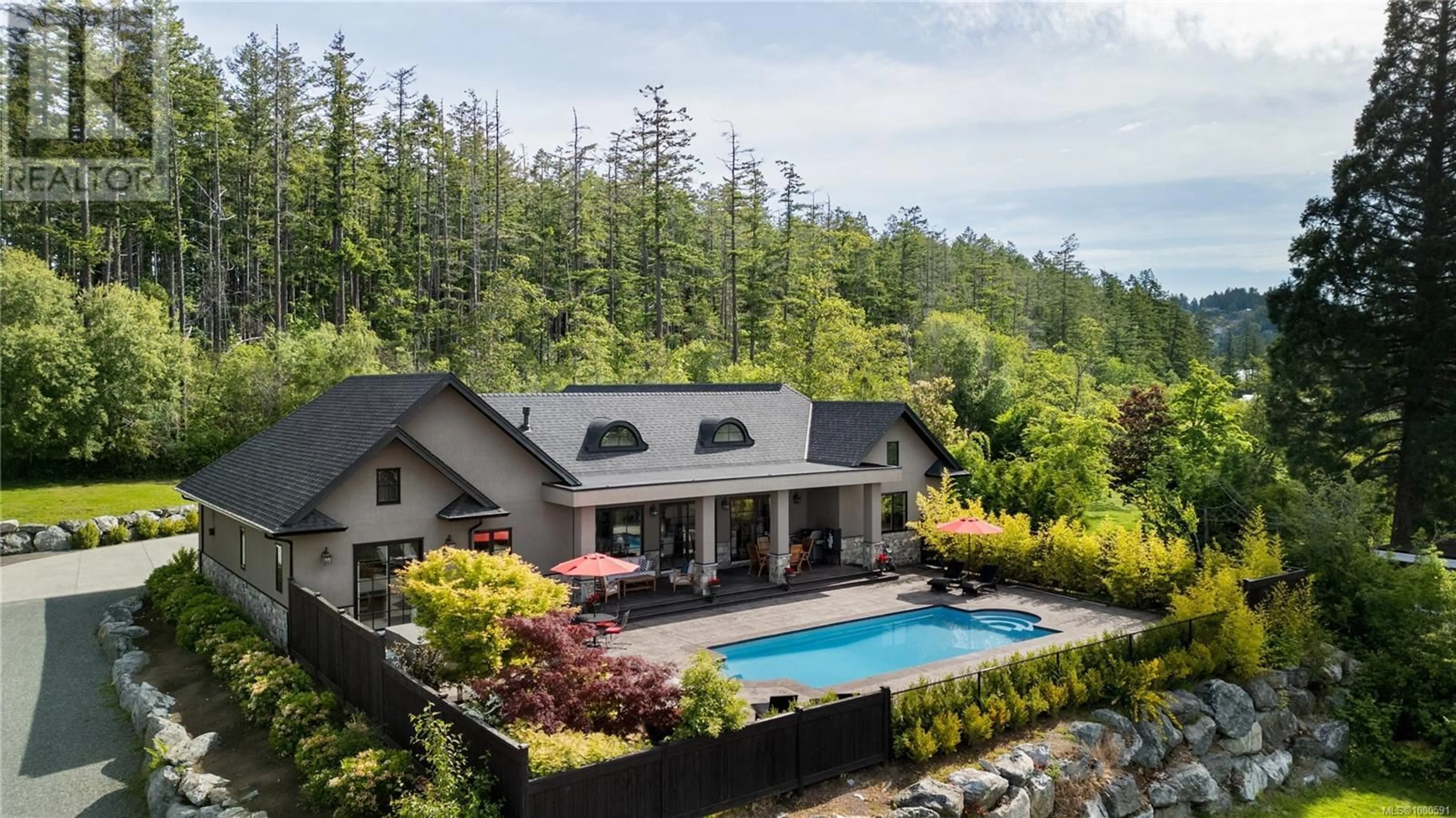 A pic from outside/outdoor area/front of a property/back of a property/a pic from drone, water/lake/river/ocean view for 11325 CHALET ROAD, North Saanich British Columbia V8L5M1