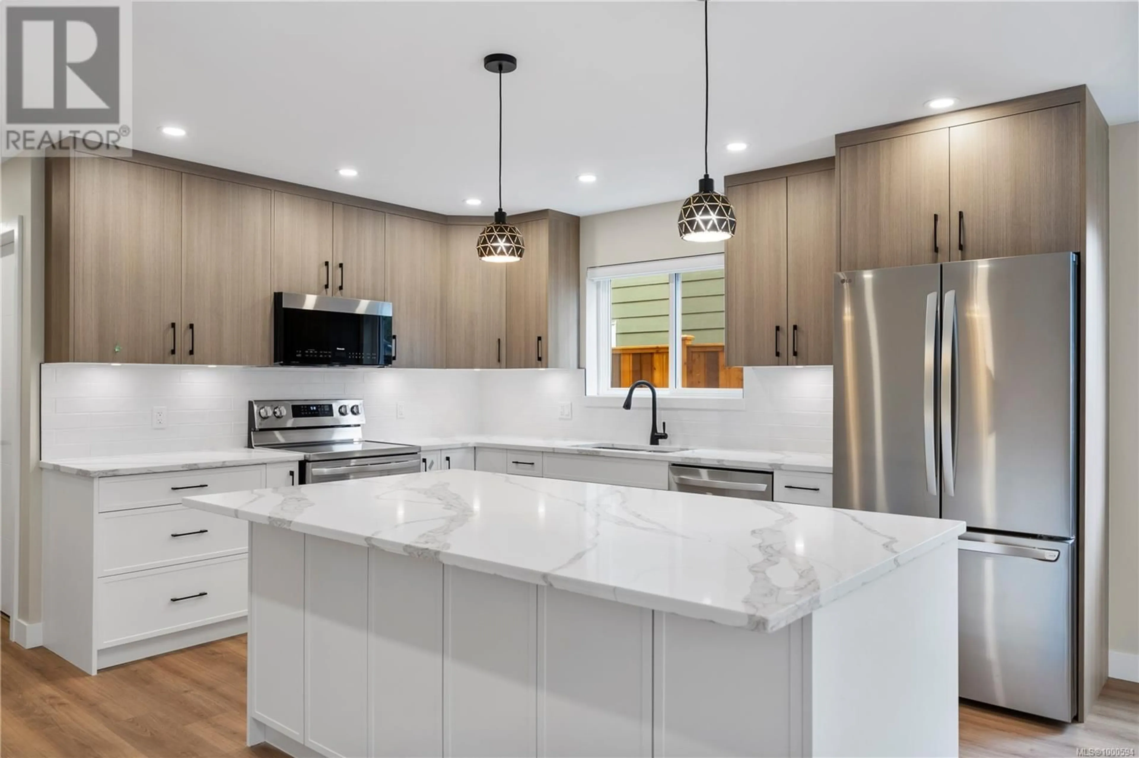 Contemporary kitchen, ceramic/tile floor for 731 STONEBROOK LANE, Langford British Columbia V9B3N9