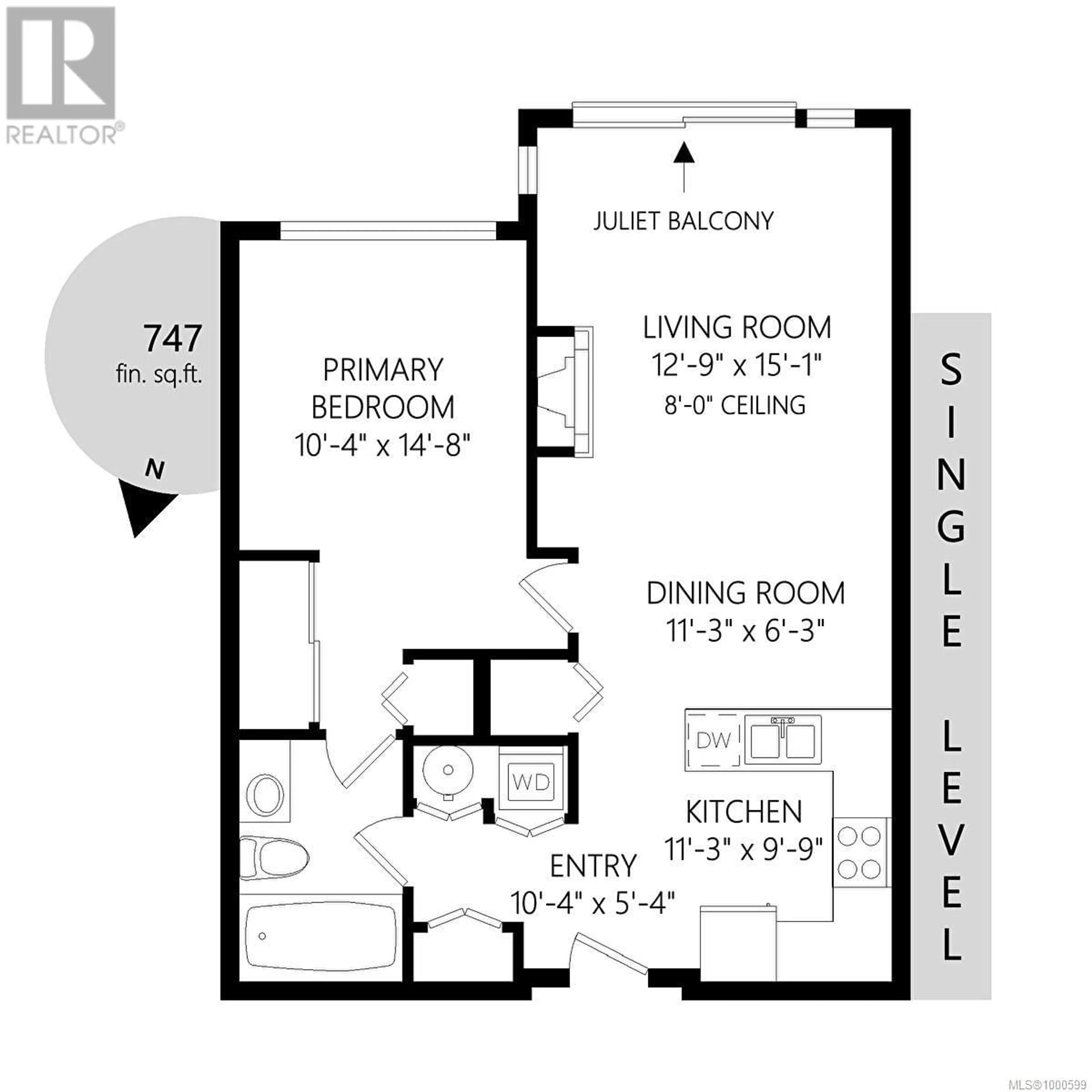 Floor plan for 311 - 90 REGATTA LANDING, Victoria British Columbia V9A7R2
