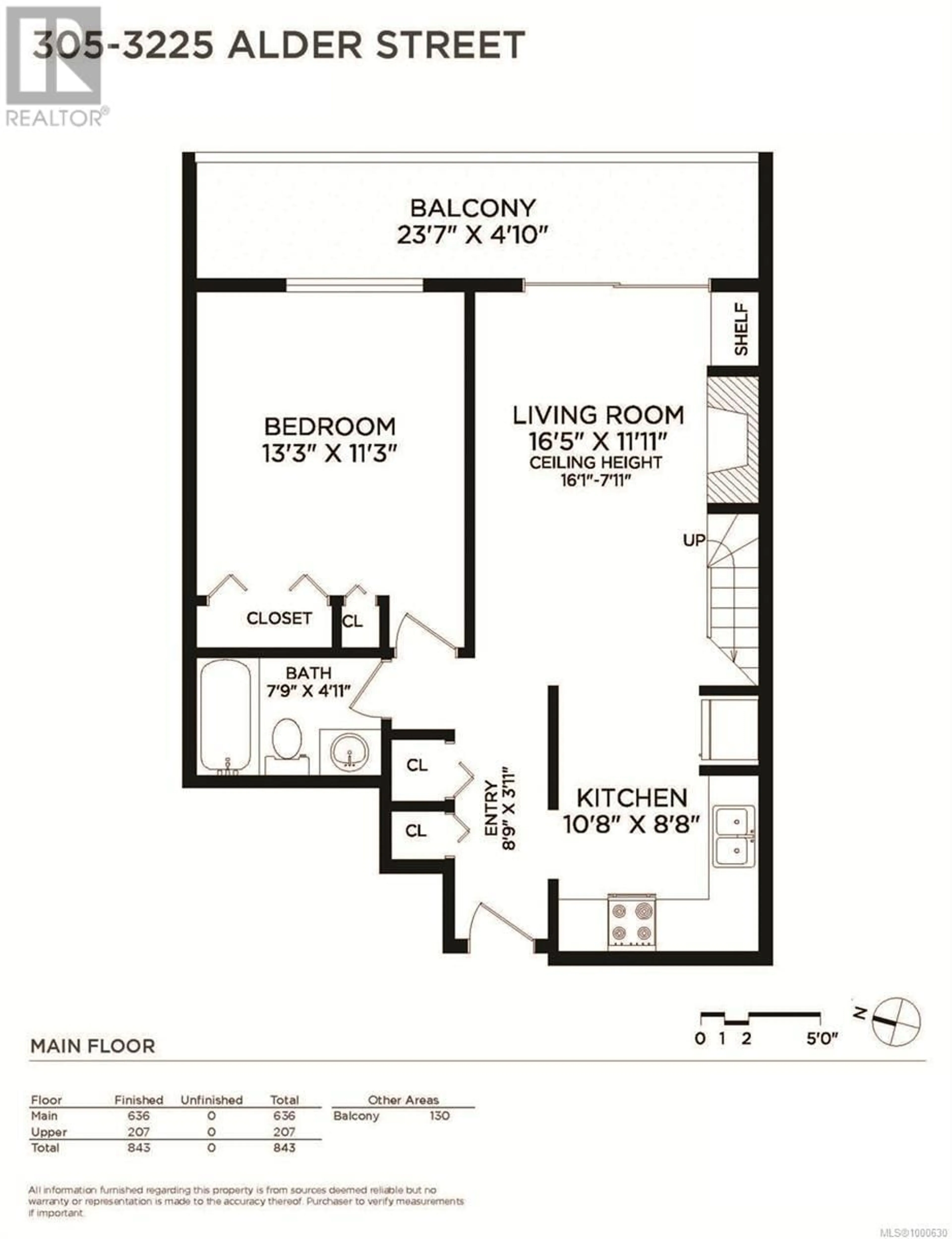 Floor plan for 305 - 3225 ALDER STREET, Saanich British Columbia V8X1P3