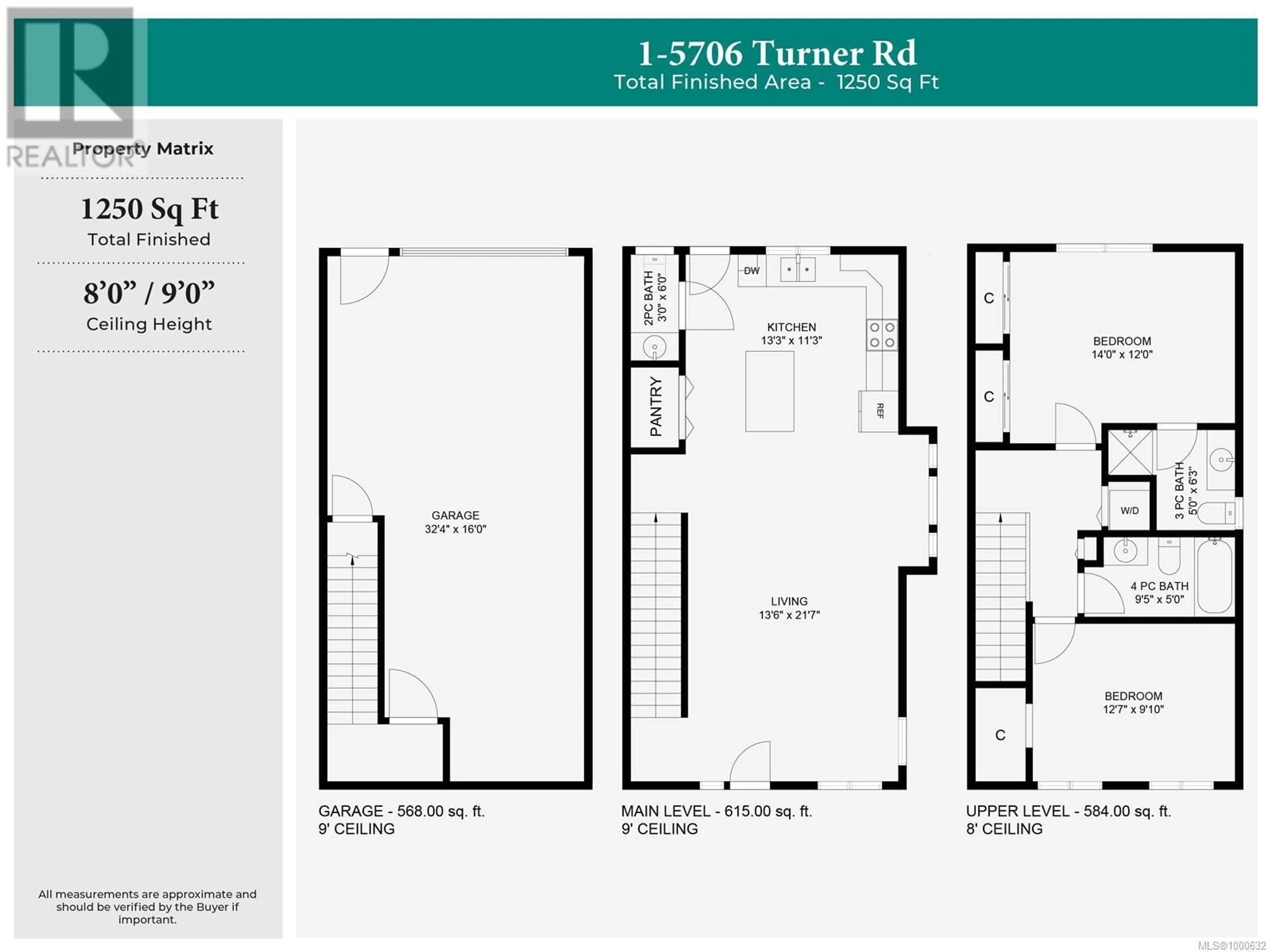 Floor plan for 1 - 5706 TURNER ROAD, Nanaimo British Columbia V9T0H8