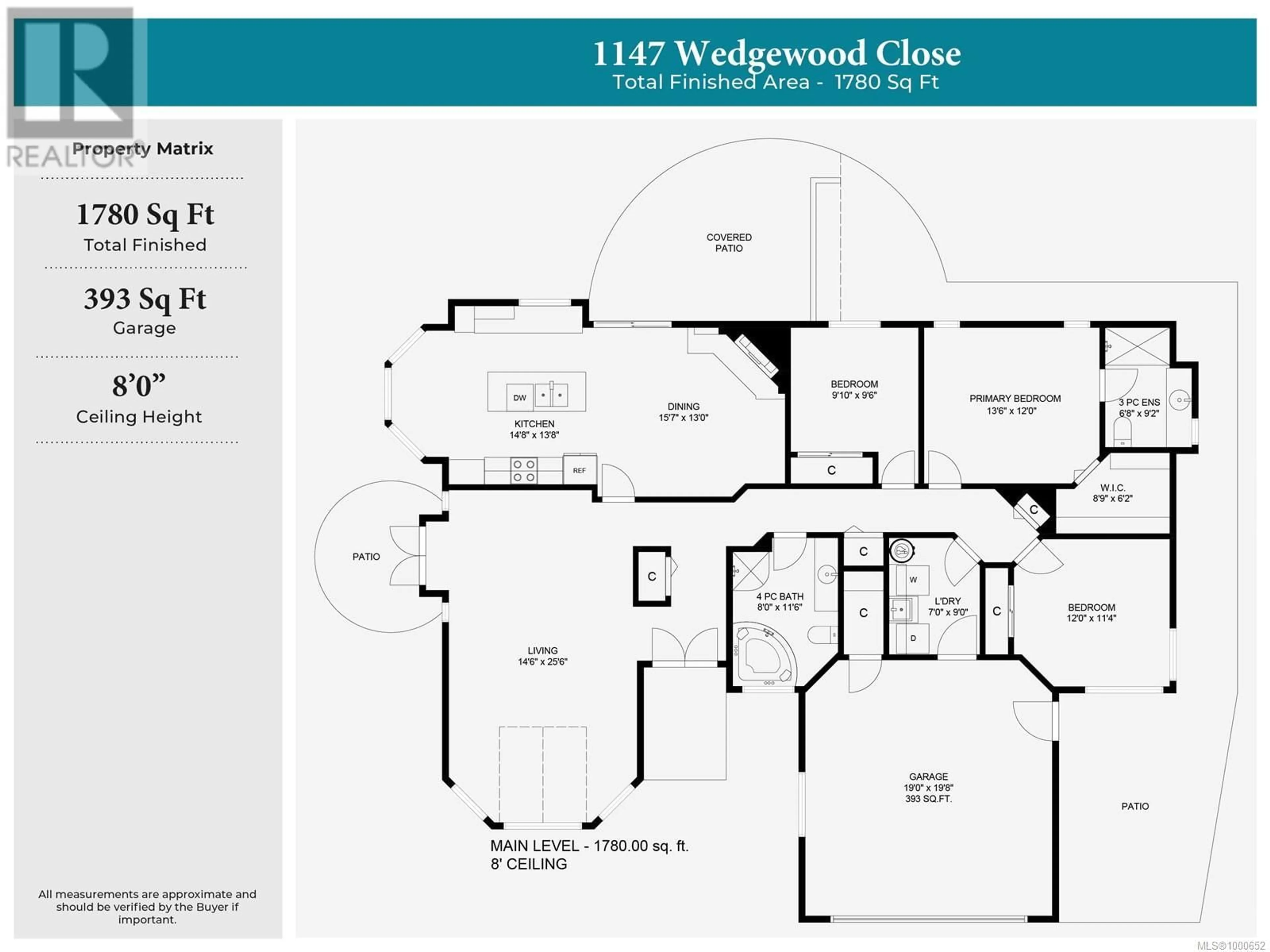 Floor plan for 1147 WEDGEWOOD CLOSE, Qualicum Beach British Columbia V9K1C6