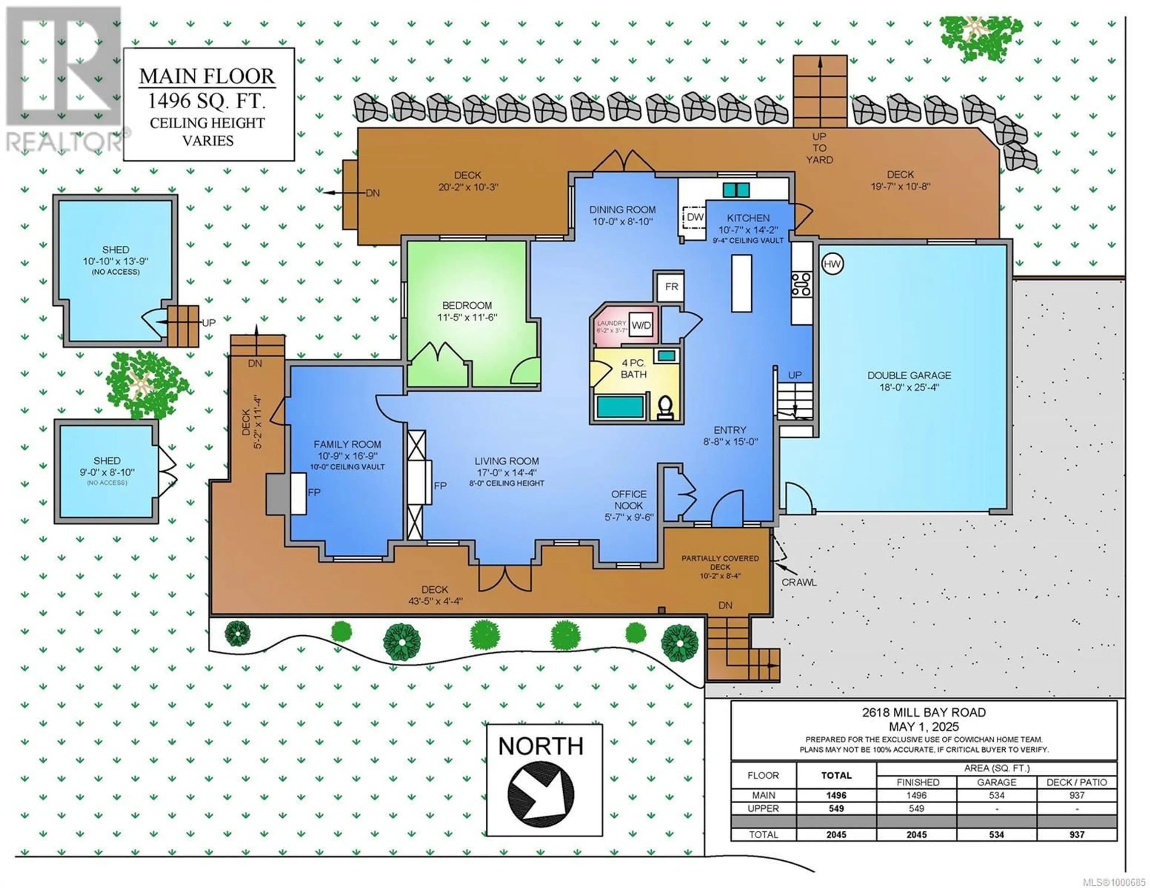 Floor plan for 2618 MILL BAY ROAD, Mill Bay British Columbia V8H1C9