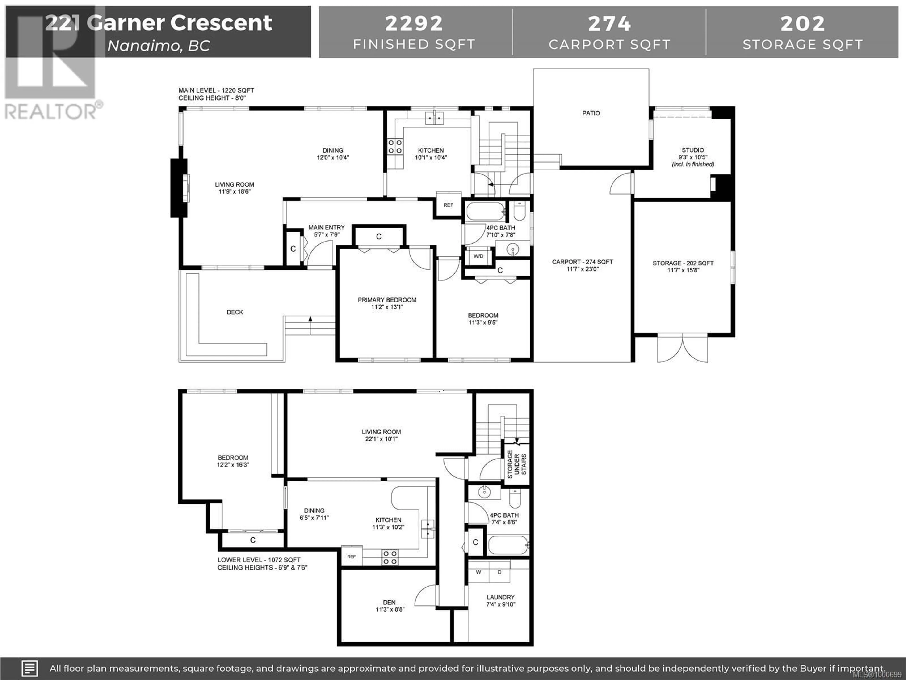 Floor plan for 221 GARNER CRESCENT, Nanaimo British Columbia V9R2A5