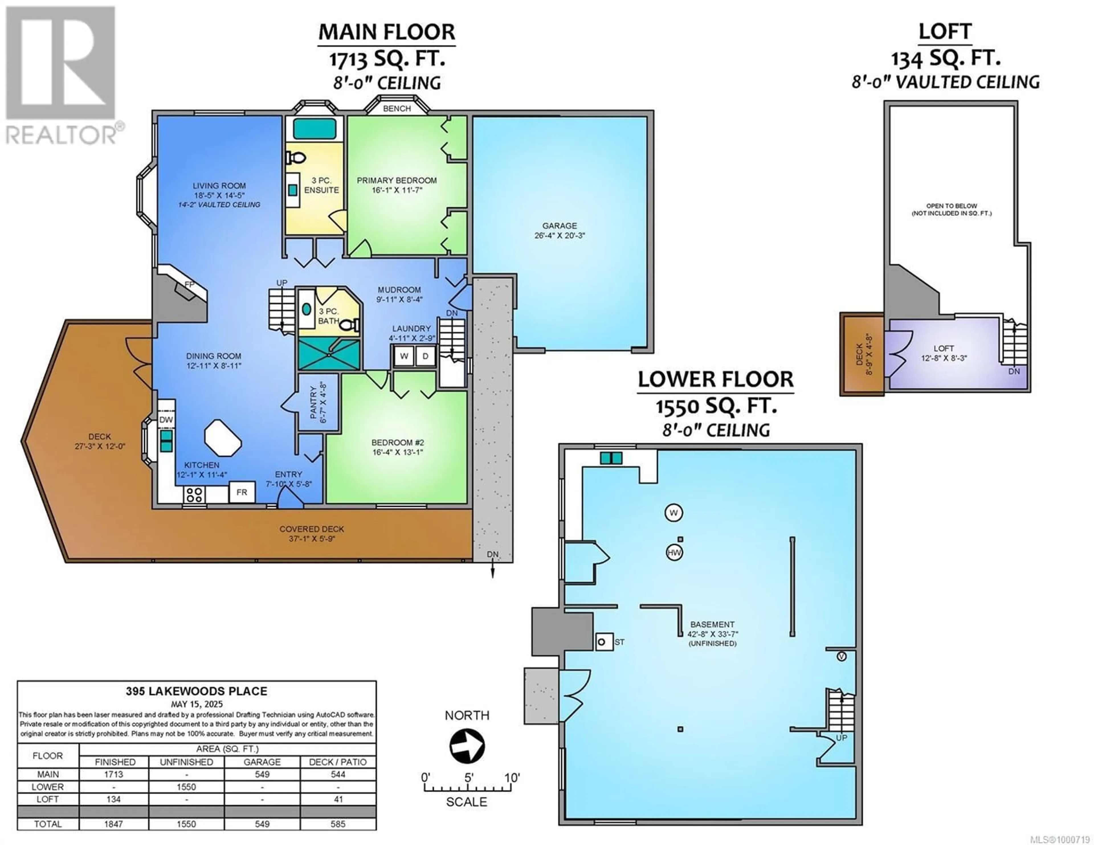 Floor plan for 395 LAKEWOODS PLACE, Nanaimo British Columbia V9X1E7