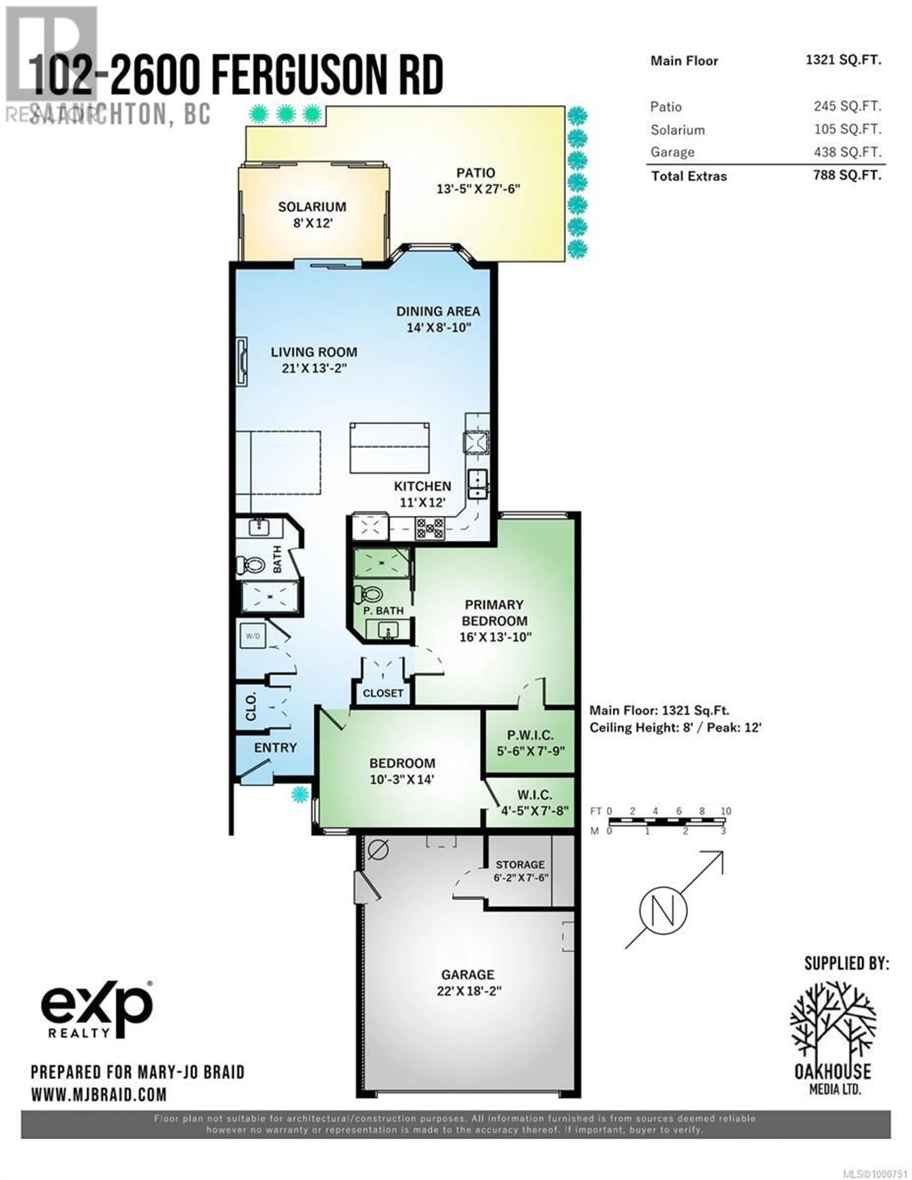 Floor plan for 102 - 2600 FERGUSON ROAD, Central Saanich British Columbia V8M2C1