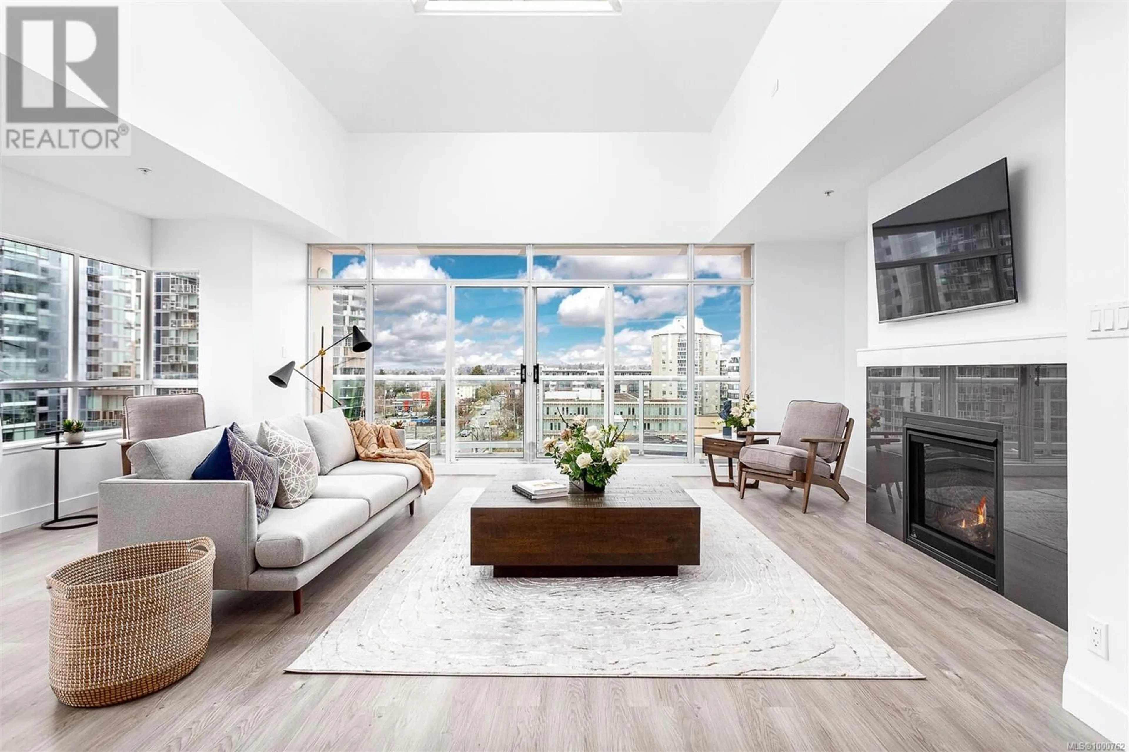 Living room with furniture, unknown for 1102 - 1010 VIEW STREET, Victoria British Columbia V8V4Y3