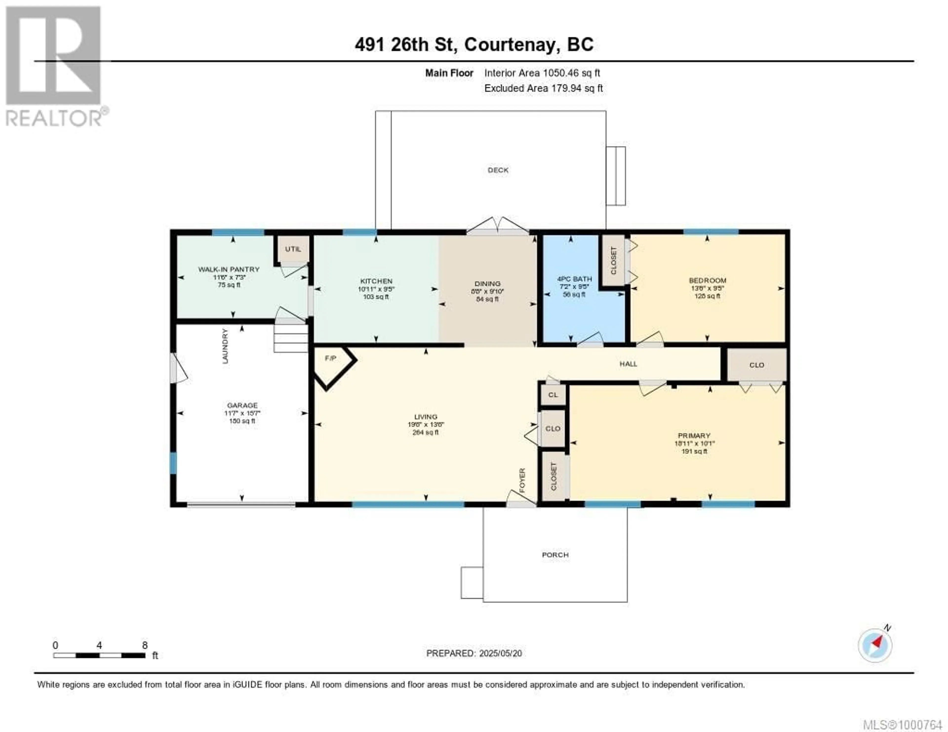 Floor plan for 491 26TH STREET, Courtenay British Columbia V9N6V1