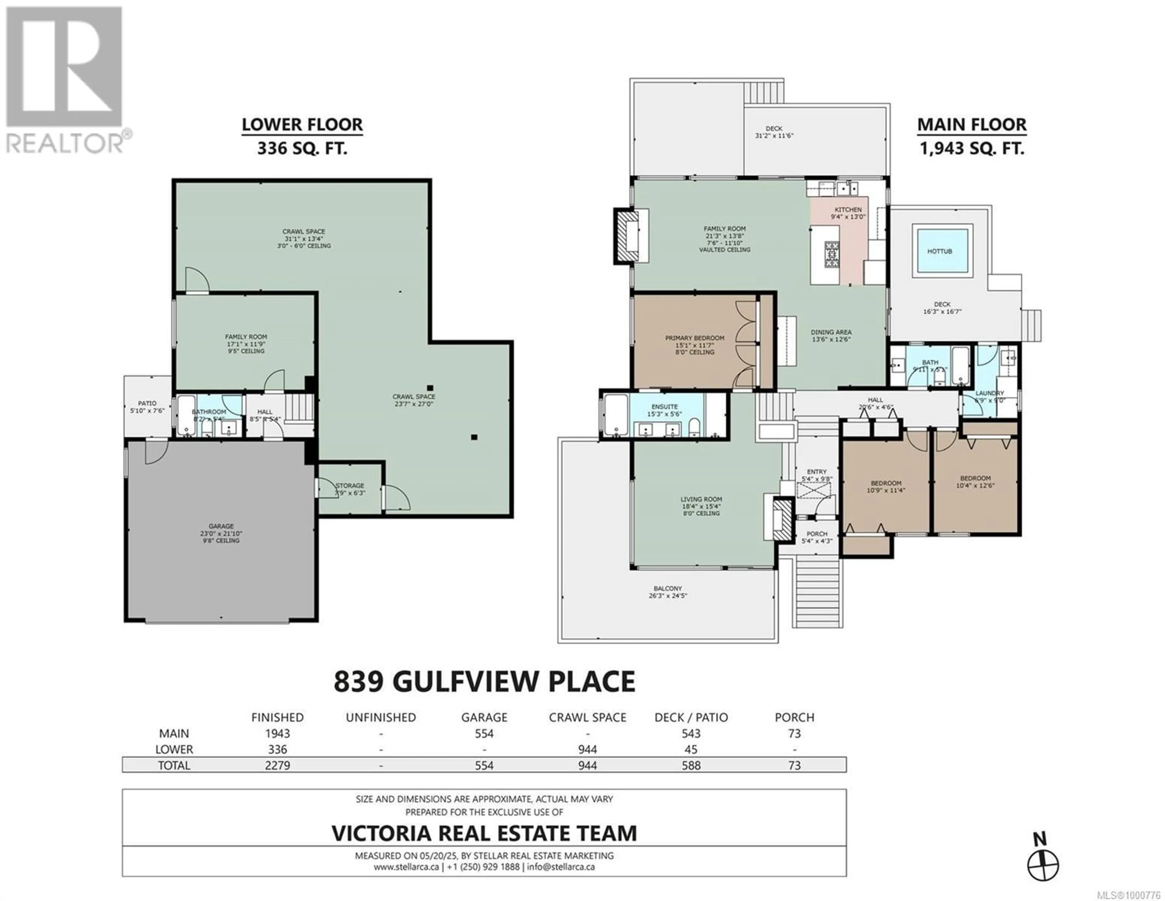 Floor plan for 839 GULFVIEW PLACE, Saanich British Columbia V8Y2R6