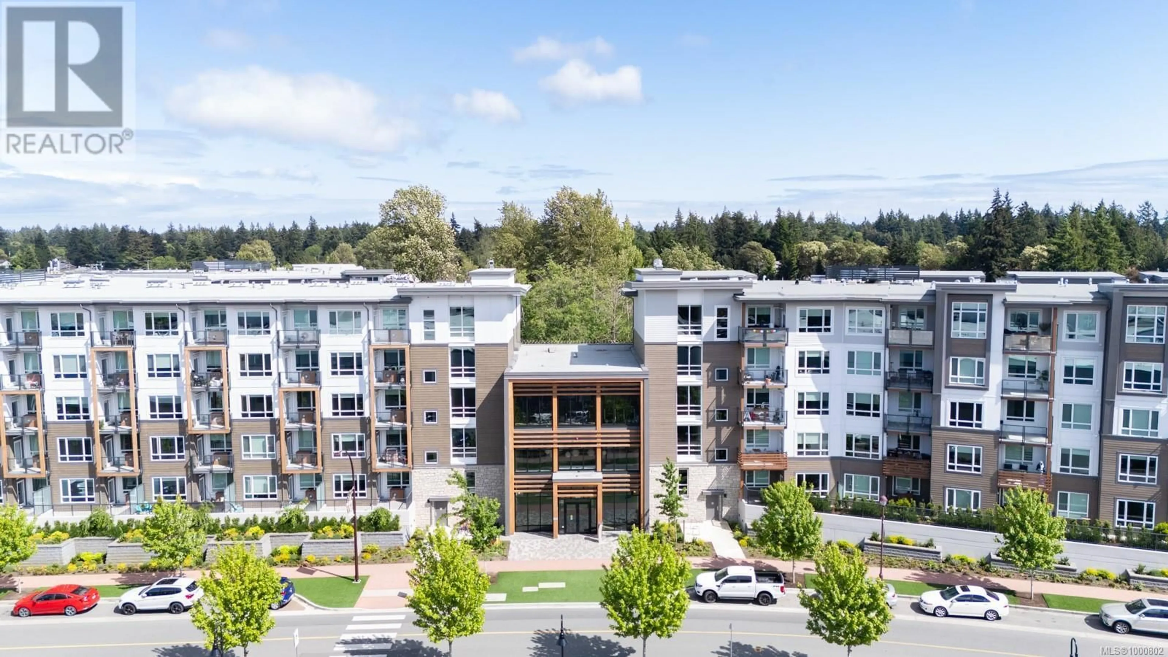 A pic from outside/outdoor area/front of a property/back of a property/a pic from drone, city buildings view from balcony for 531 - 920 REUNION AVENUE, Langford British Columbia V9B0W8