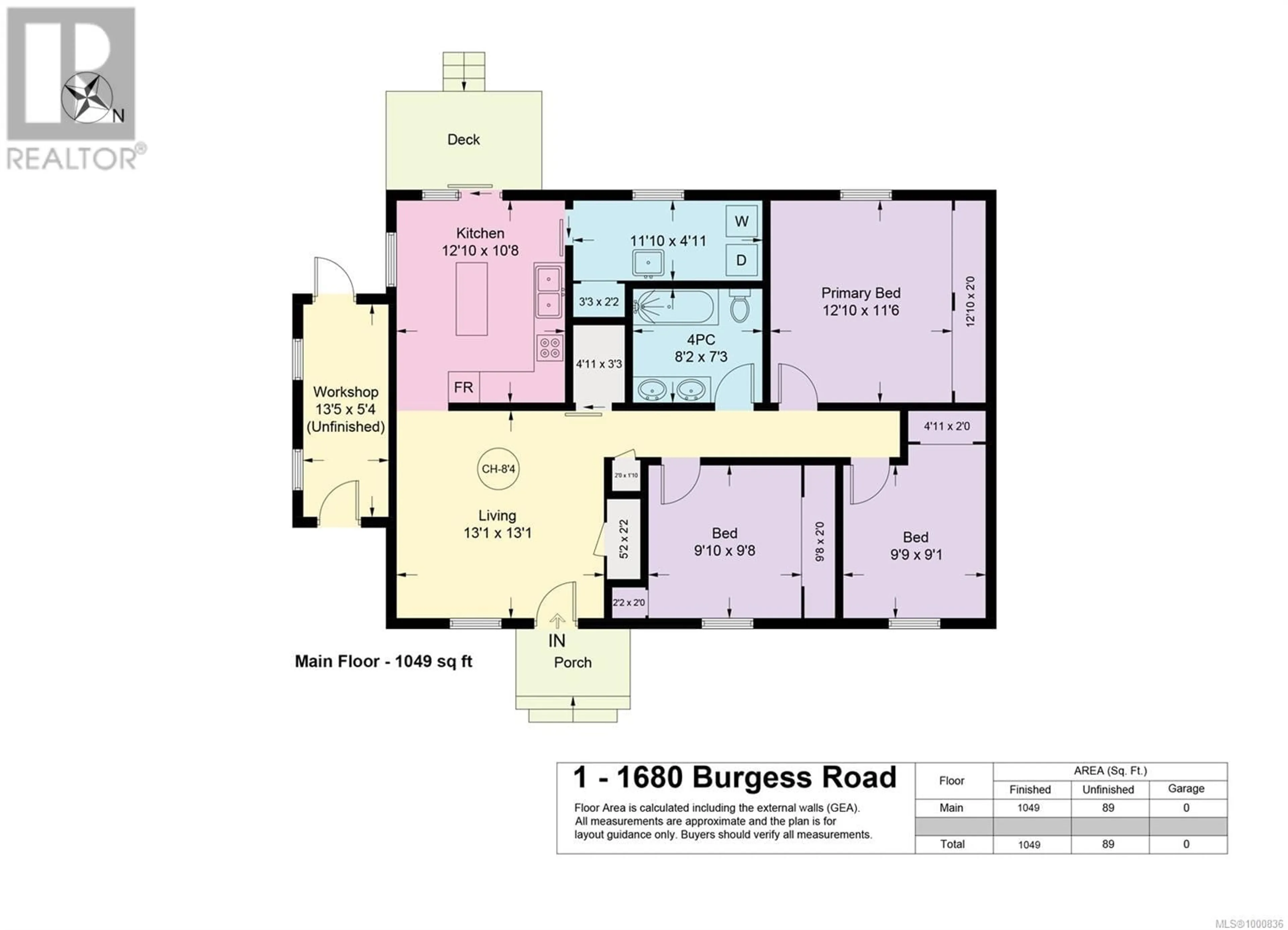 Floor plan for A - 1680 BURGESS ROAD, Courtenay British Columbia V9N5W8