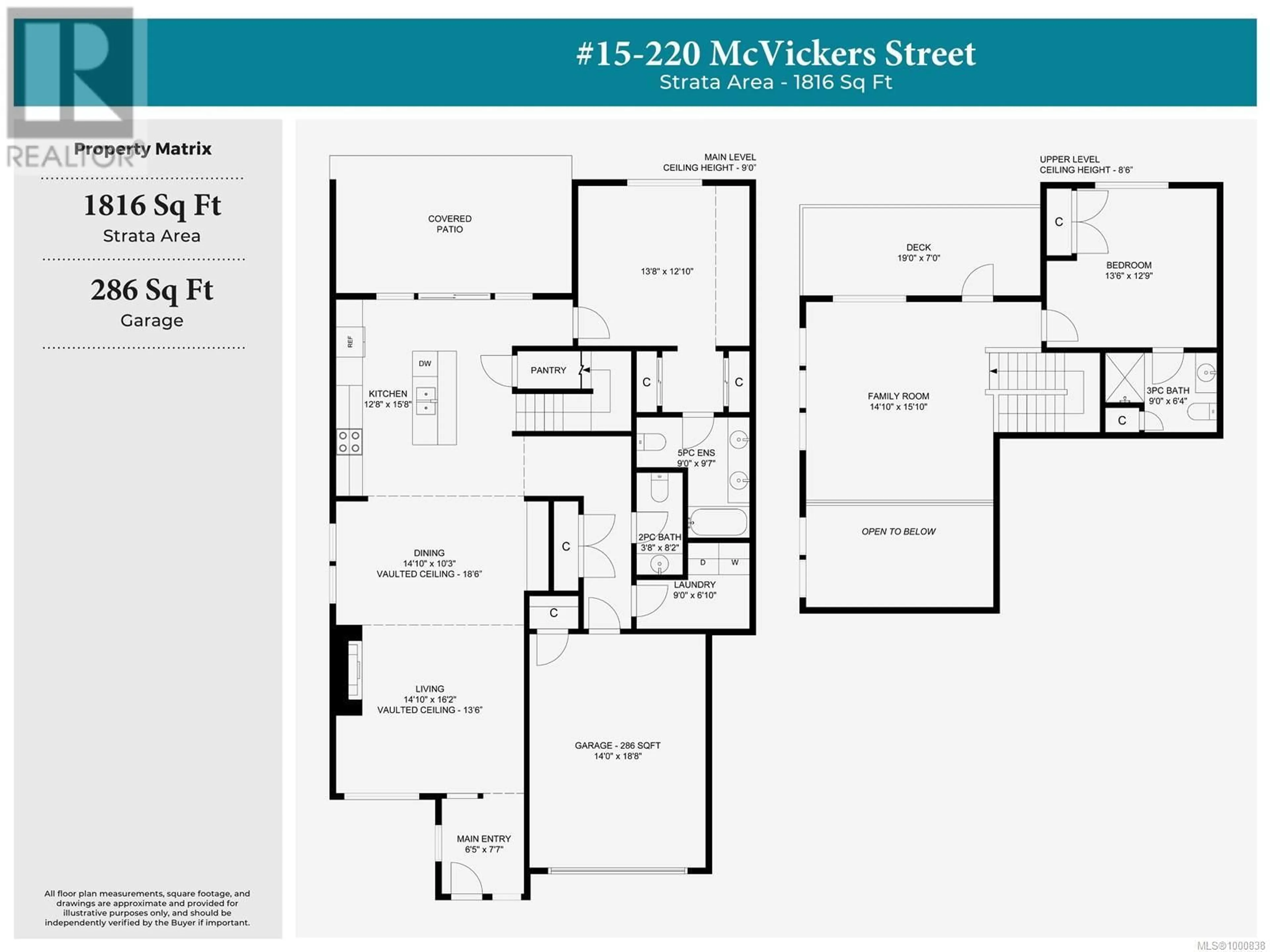 Floor plan for 15 - 220 MCVICKERS STREET, Parksville British Columbia V9P0B4