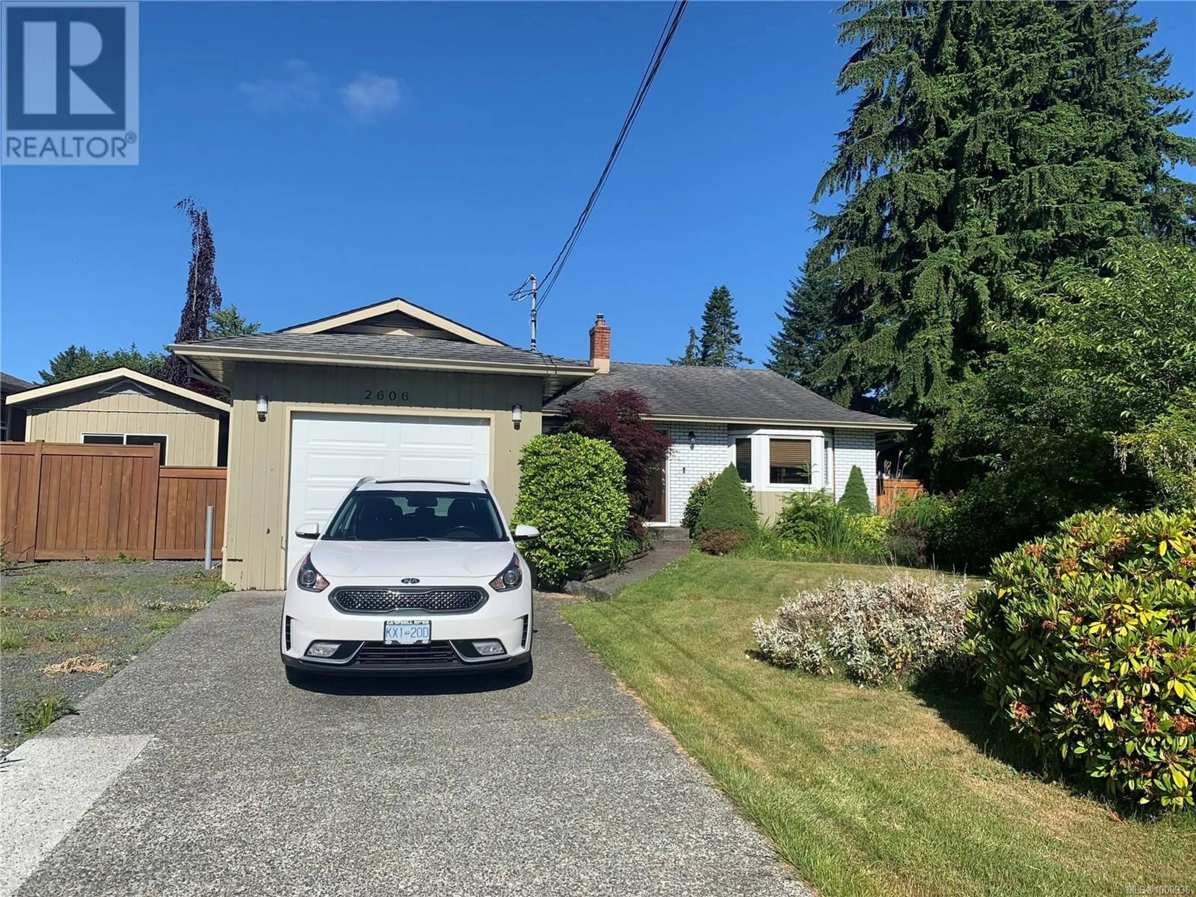A pic from outside/outdoor area/front of a property/back of a property/a pic from drone, street for 2606 SODERHOLM ROAD, Campbell River British Columbia V9W5R1