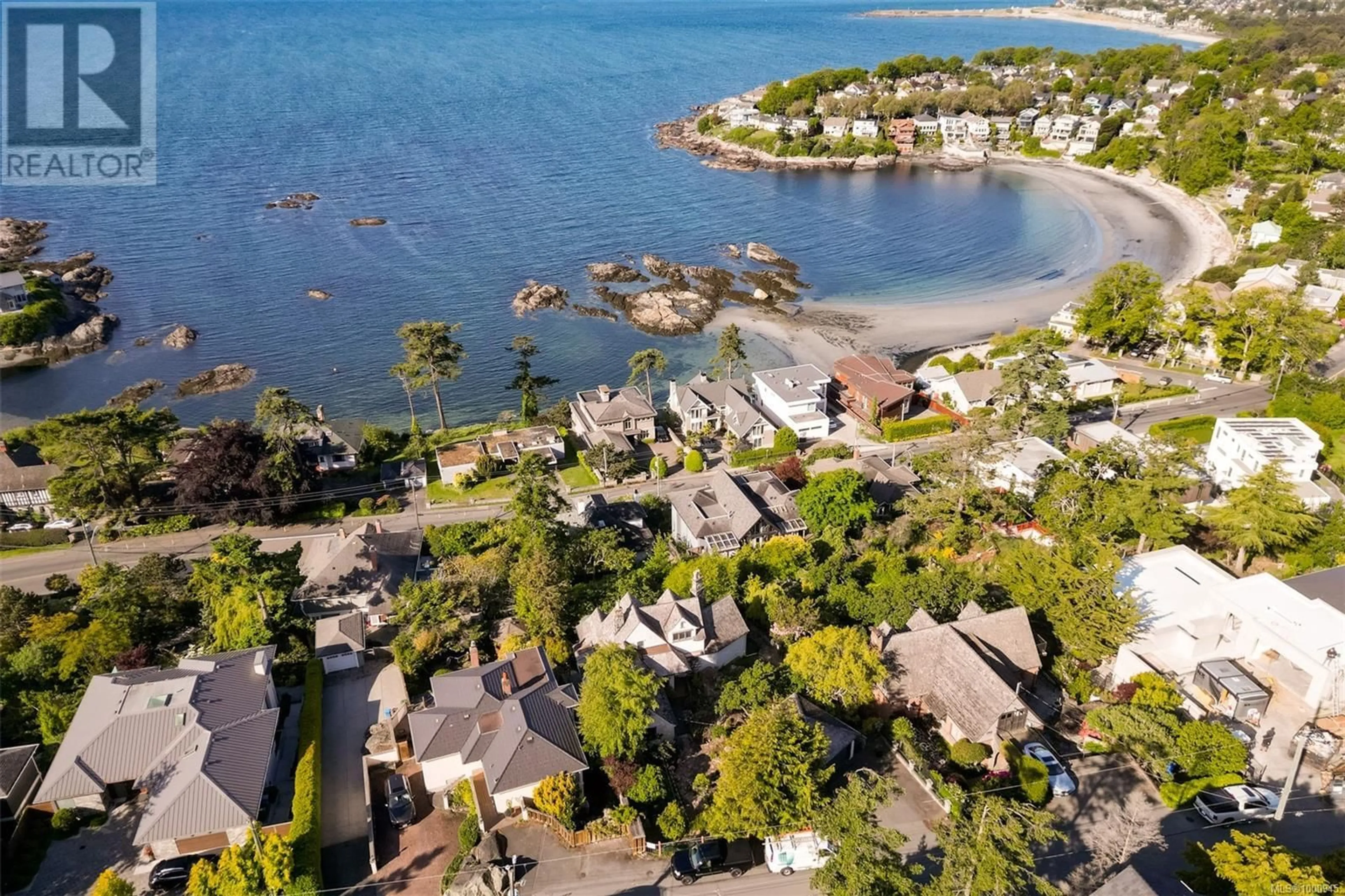 A pic from outside/outdoor area/front of a property/back of a property/a pic from drone, water/lake/river/ocean view for 149 BARKLEY TERRACE, Oak Bay British Columbia V8S2J5
