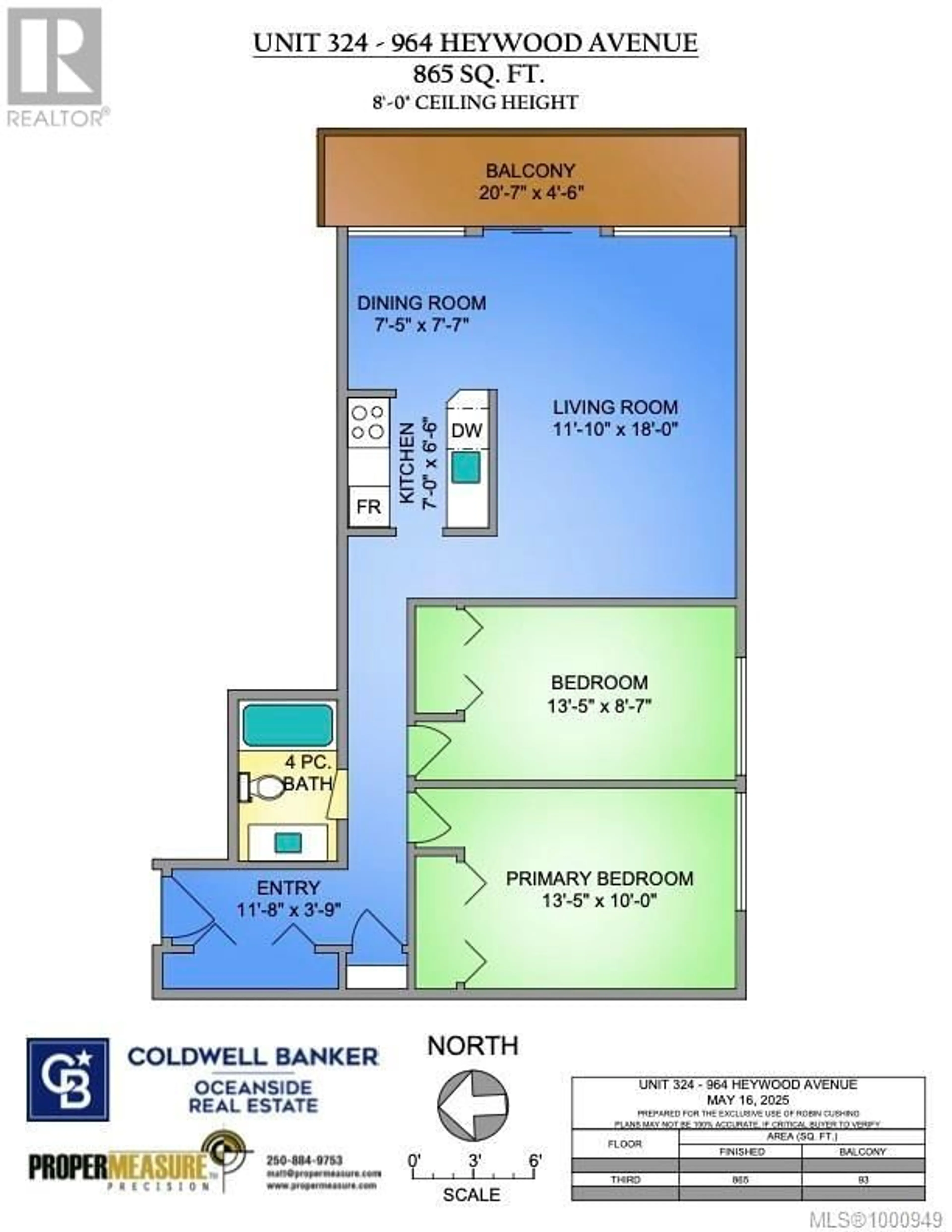 Floor plan for 324 - 964 HEYWOOD AVENUE, Victoria British Columbia V8V2Y5