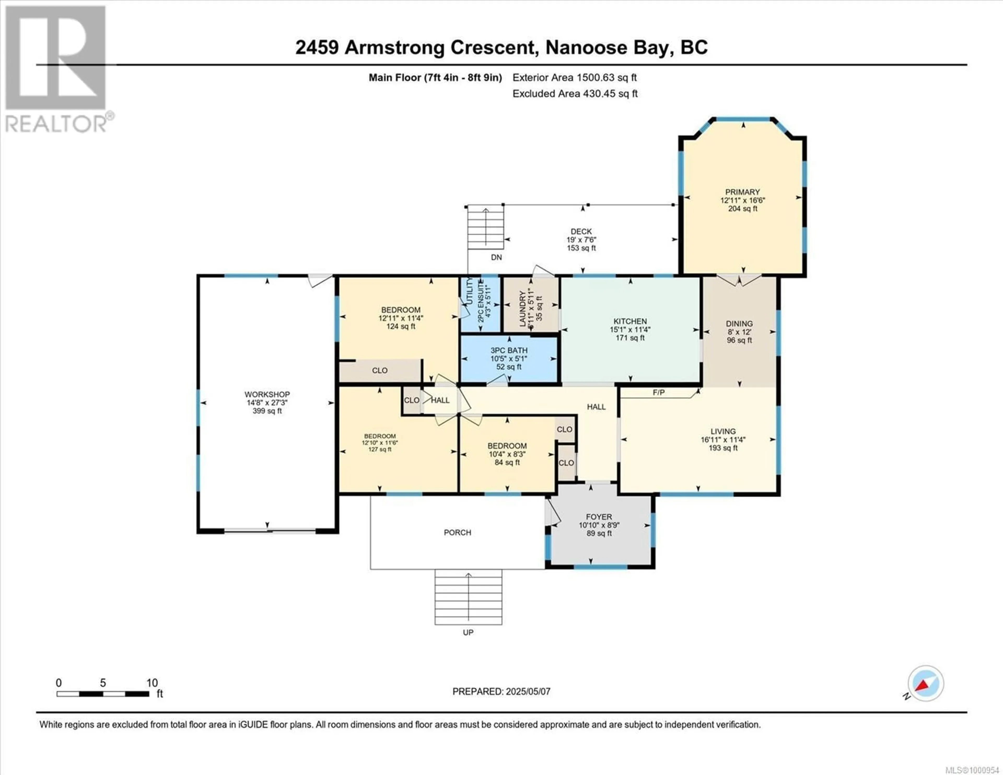 Floor plan for 2459 ARMSTRONG CRESCENT, Nanoose Bay British Columbia V9P9J9