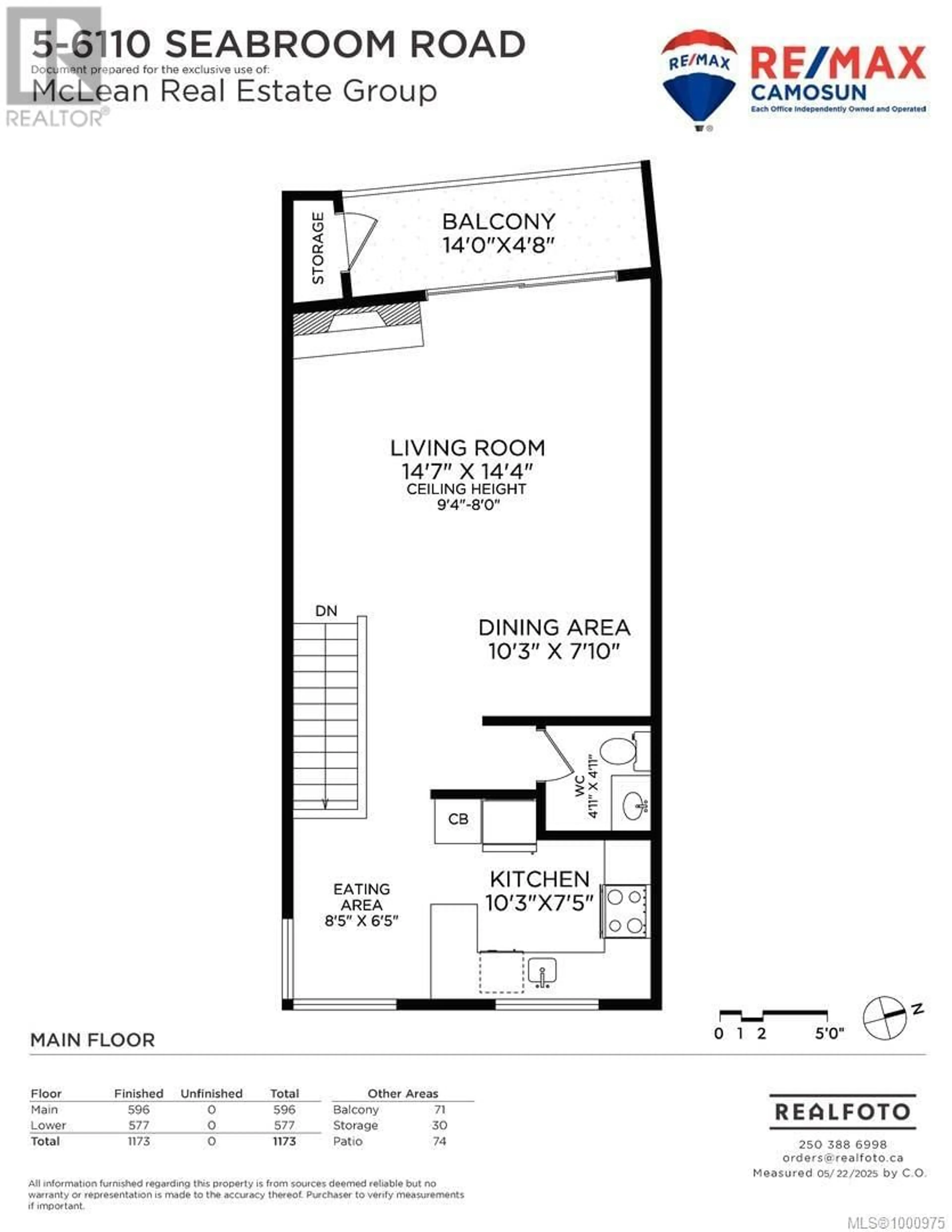 Floor plan for 5 - 6110 SEABROOM ROAD, Sooke British Columbia V9Z0B8